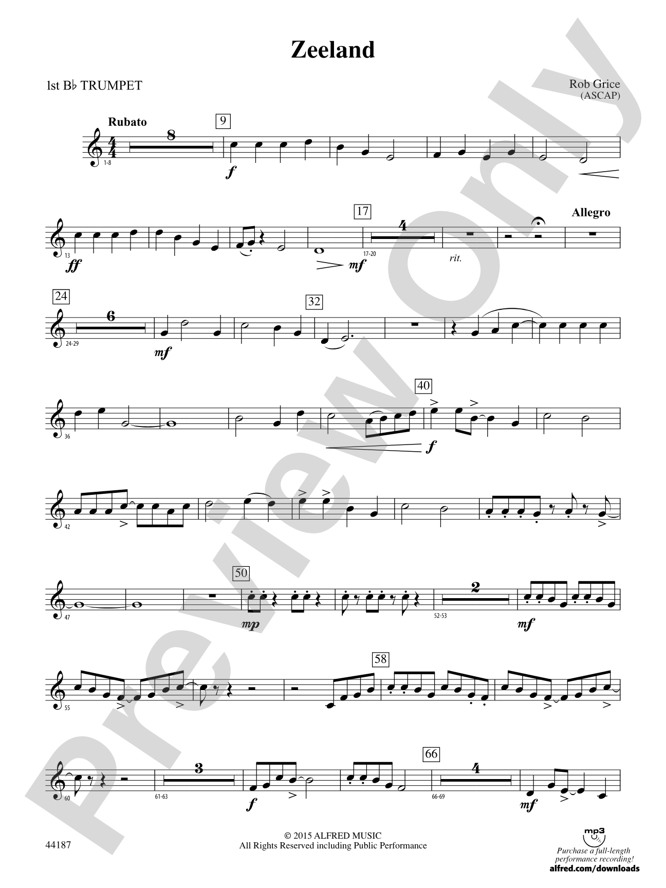 Zeeland: 1st B-flat Trumpet