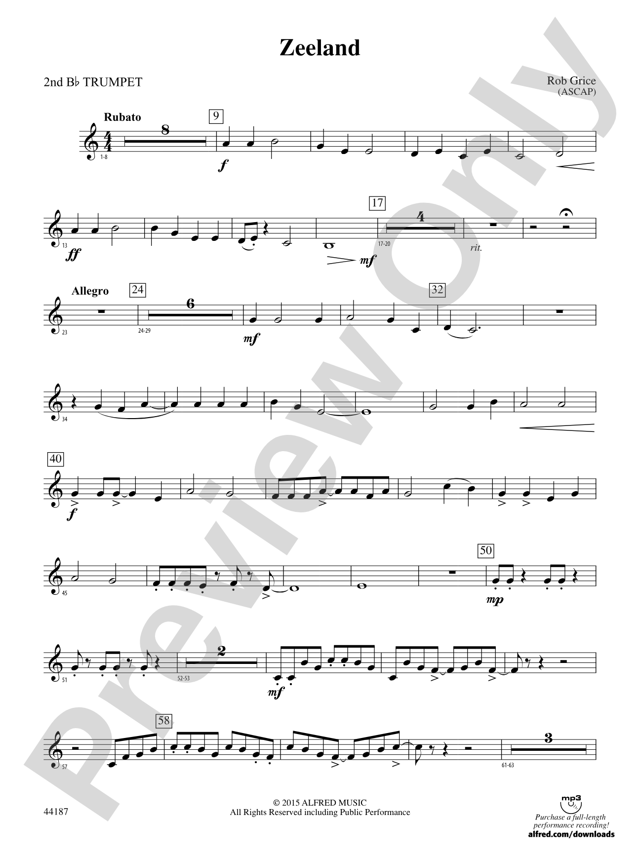 Zeeland: 2nd B-flat Trumpet