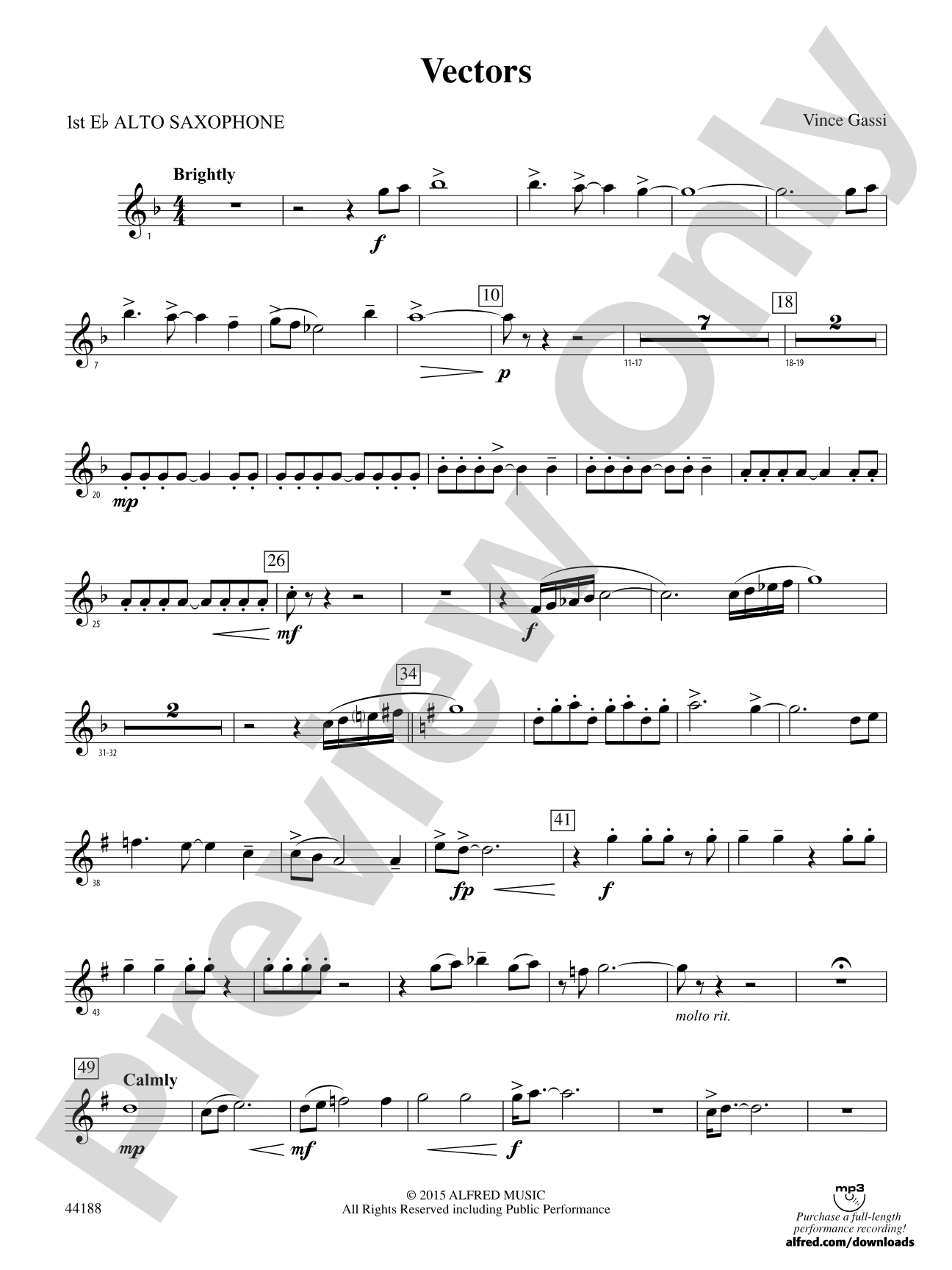 Vectors: E-flat Alto Saxophone