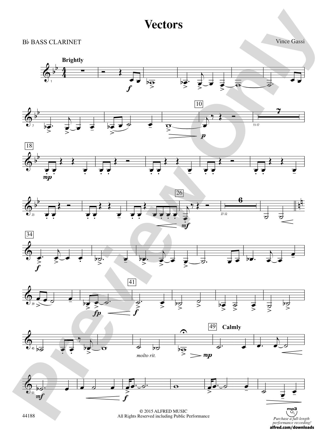 Vectors: B-flat Bass Clarinet