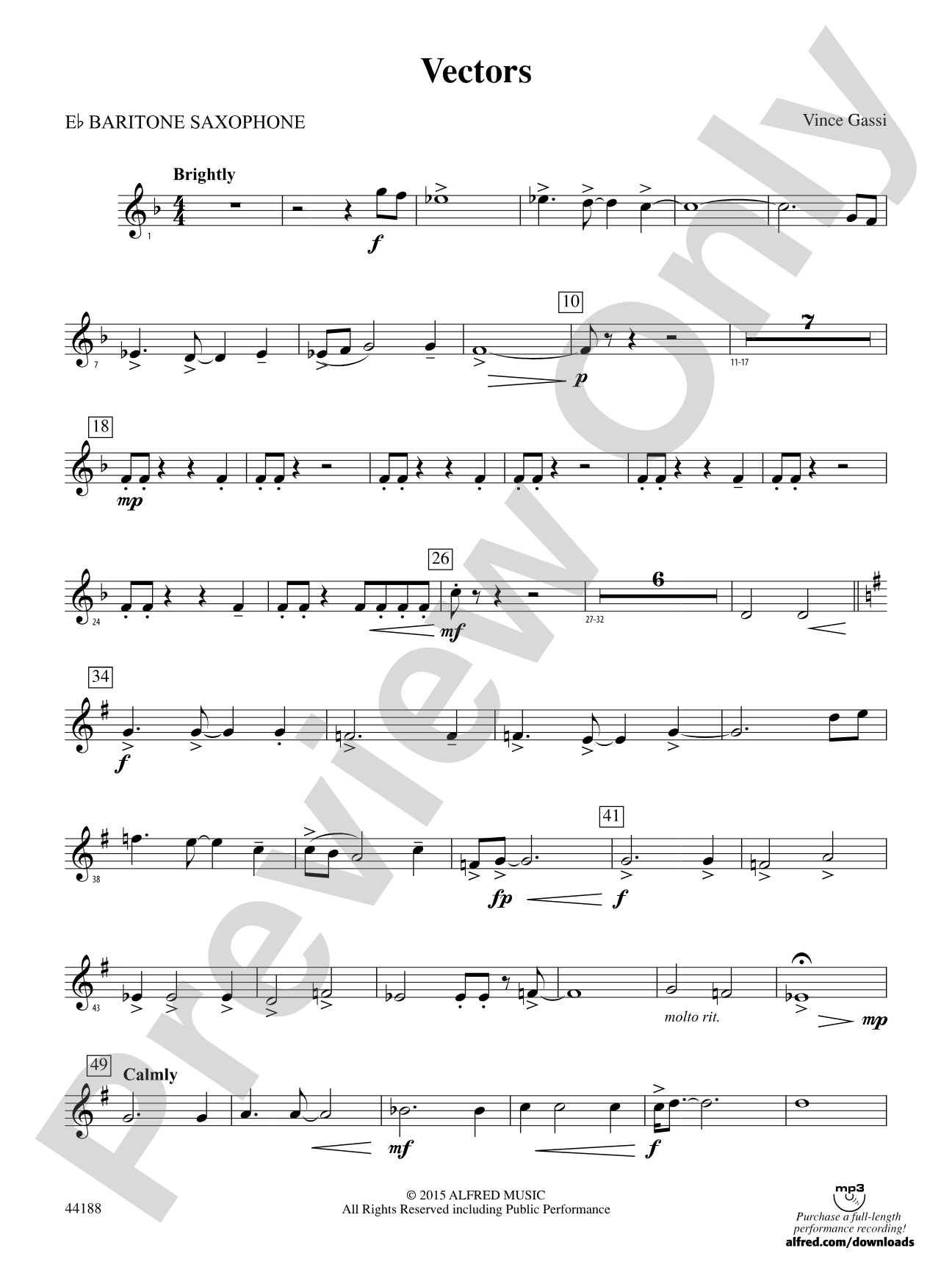 Vectors: E-flat Baritone Saxophone