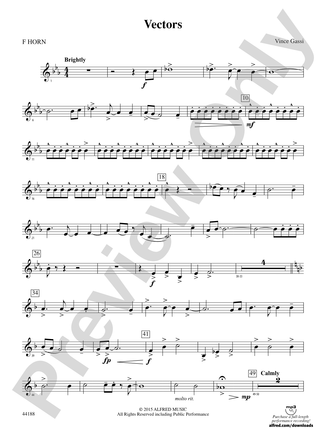 Vectors: 1st F Horn