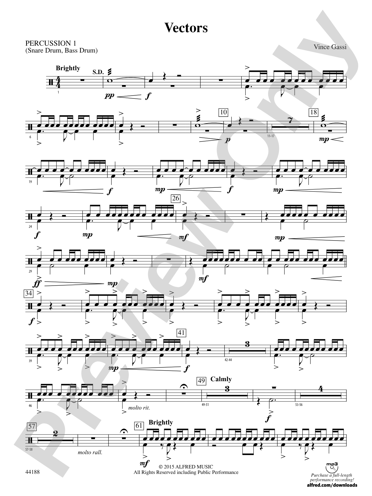 Vectors: 1st Percussion