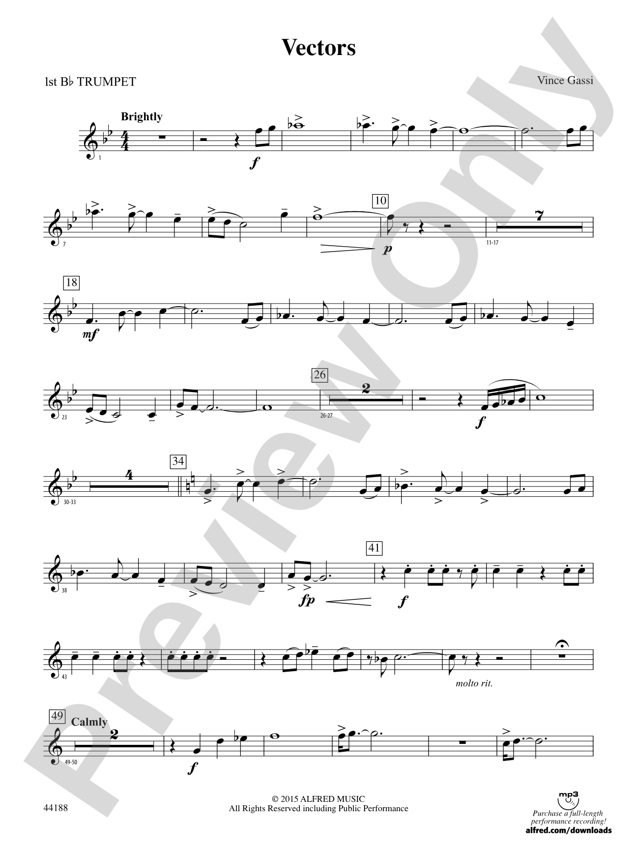 Vectors: 1st B-flat Trumpet