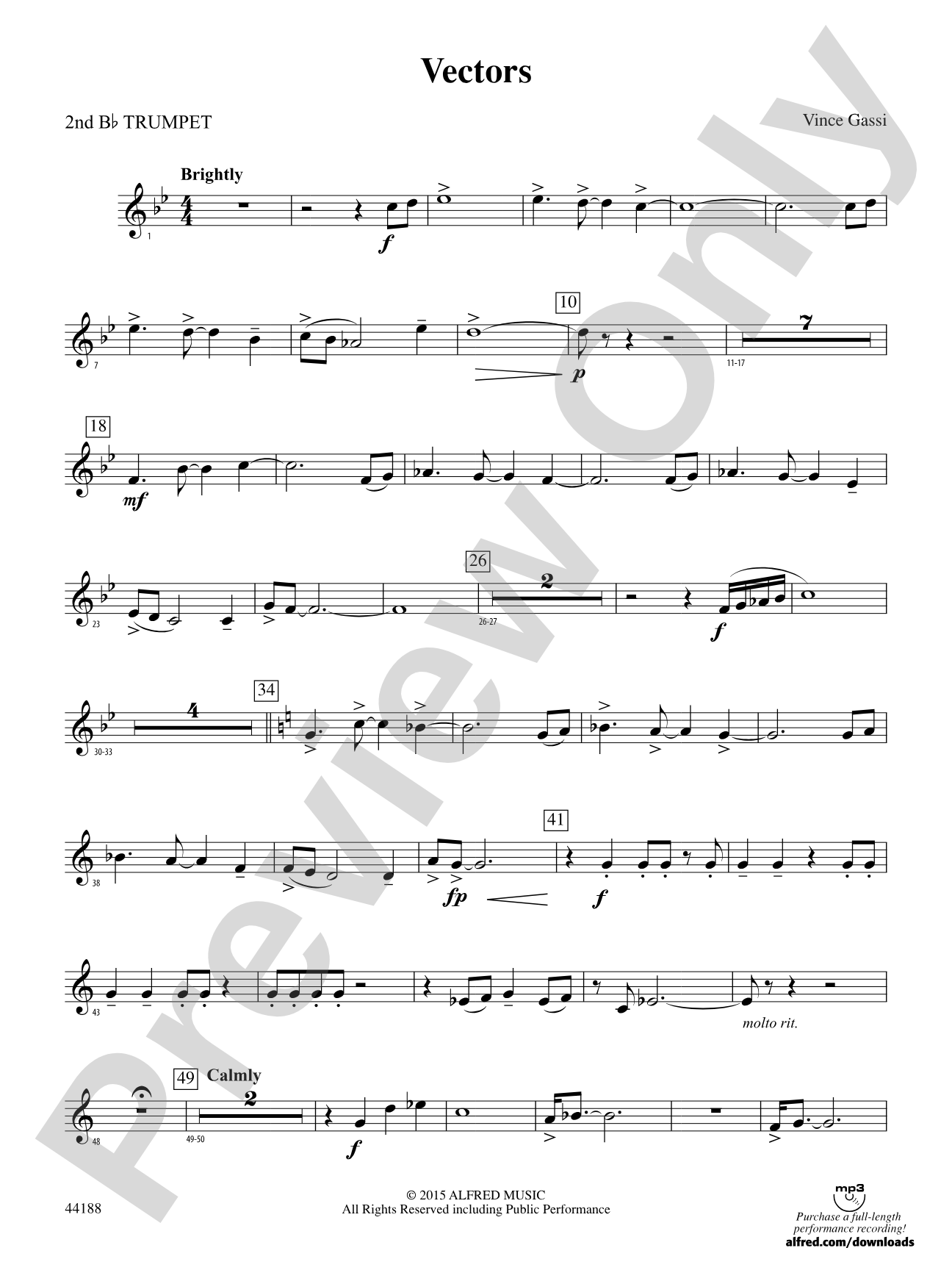 Vectors: 2nd B-flat Trumpet