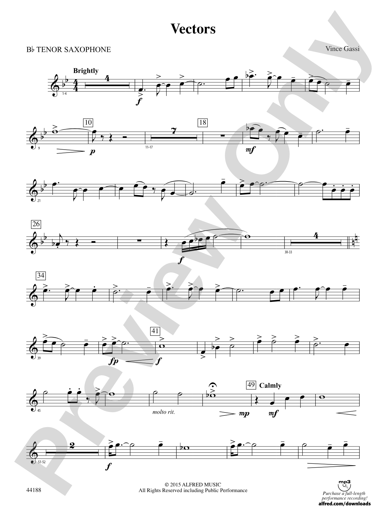 Vectors: B-flat Tenor Saxophone