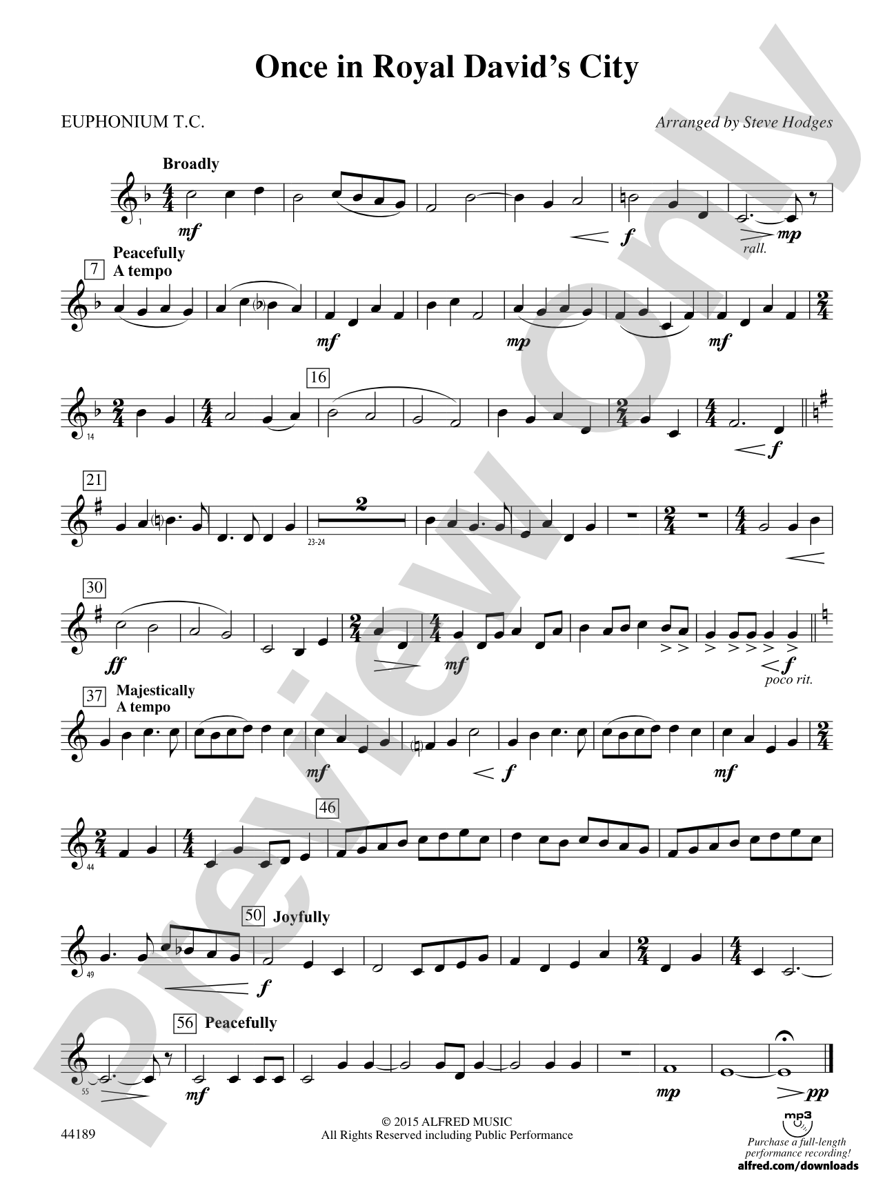Once in Royal David's City: Baritone T.C.