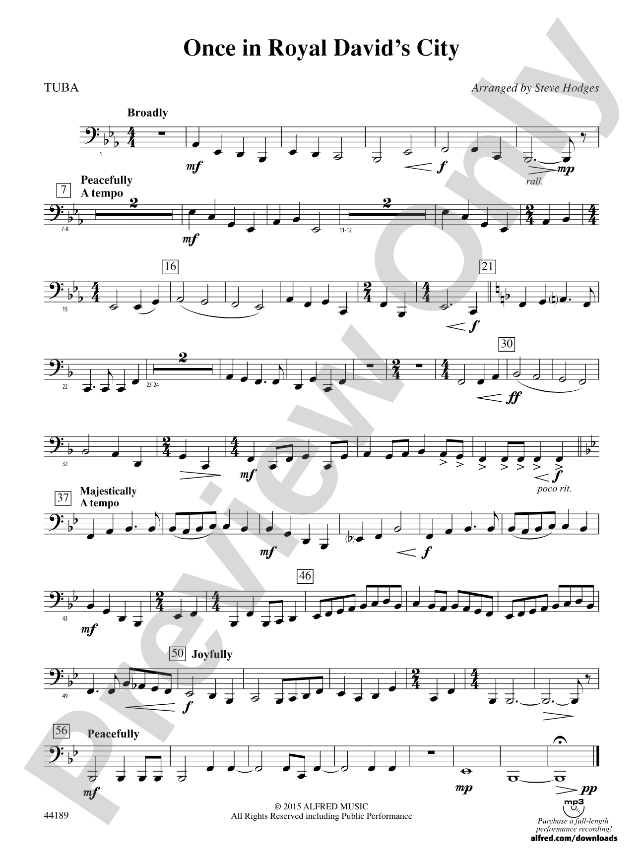 Once in Royal David's City: Tuba
