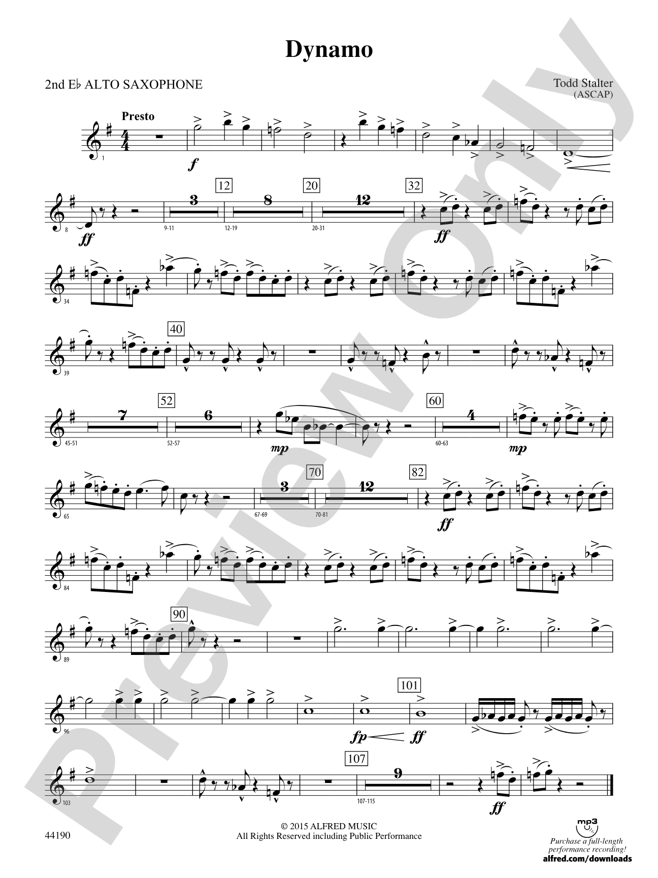 Dynamo: 2nd E-flat Alto Saxophone