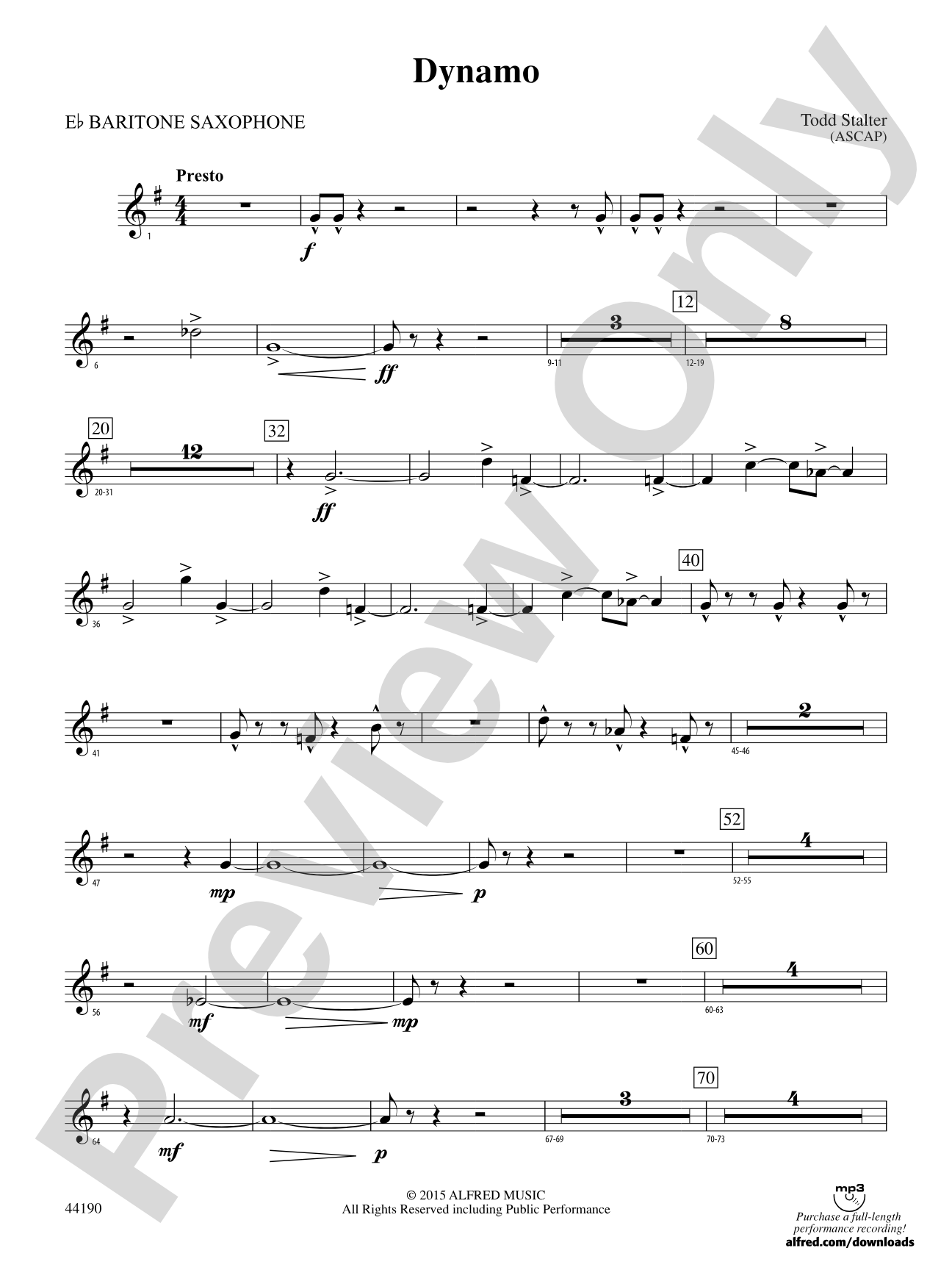 Dynamo: E-flat Baritone Saxophone