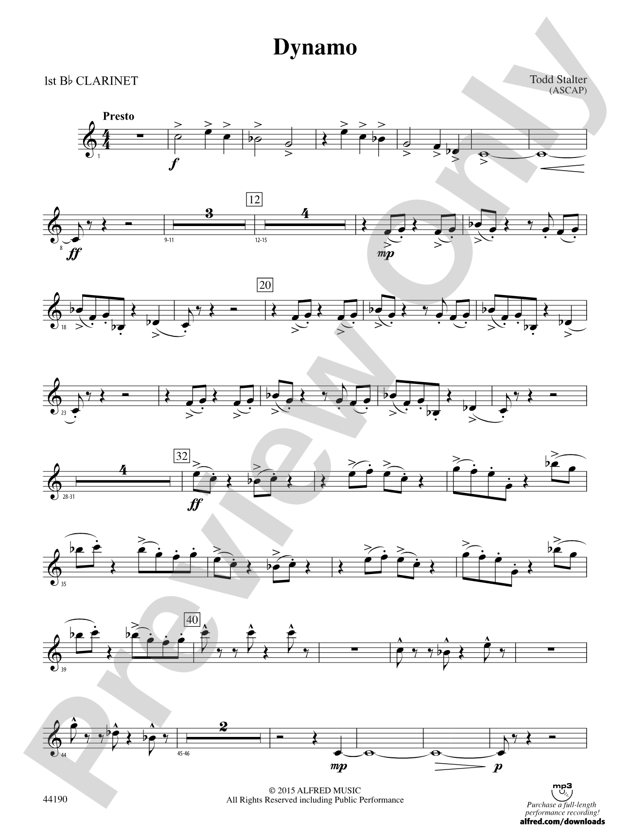 Dynamo: 1st B-flat Clarinet