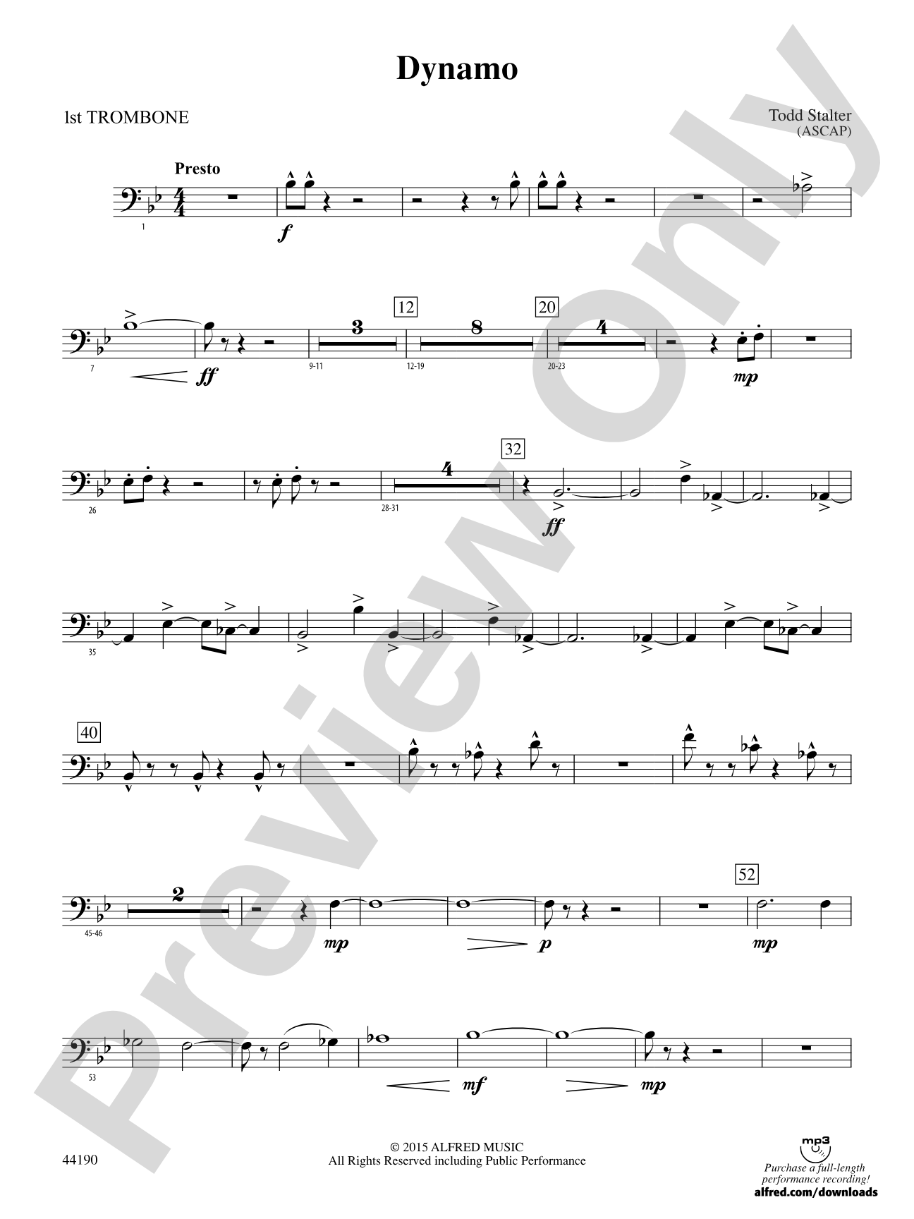 Dynamo: 1st Trombone