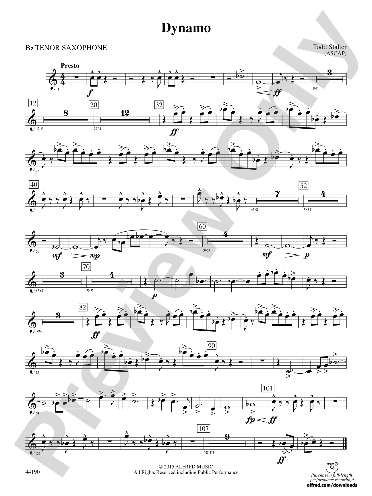 Dynamo: B-flat Tenor Saxophone