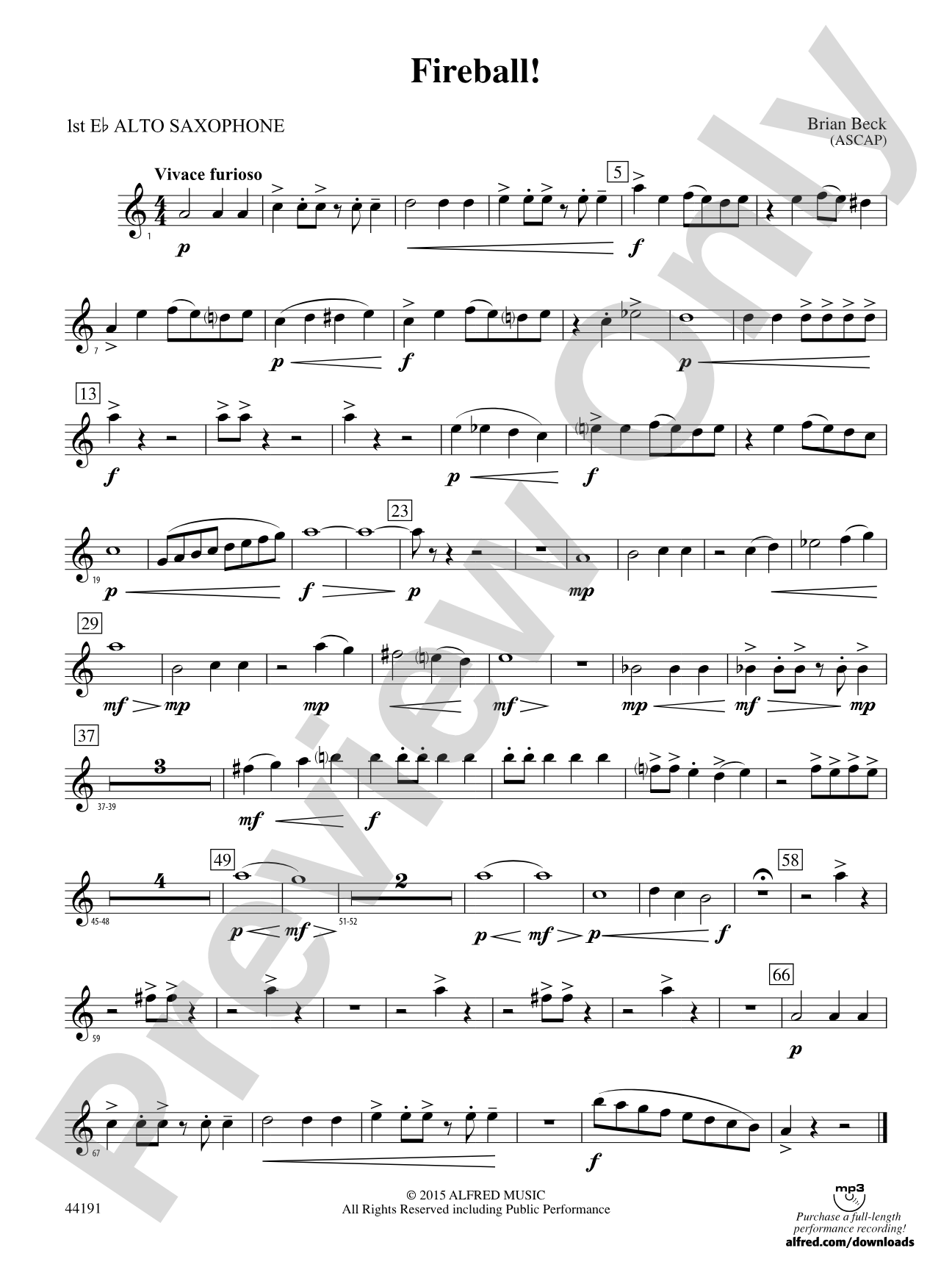Fireball!: E-flat Alto Saxophone