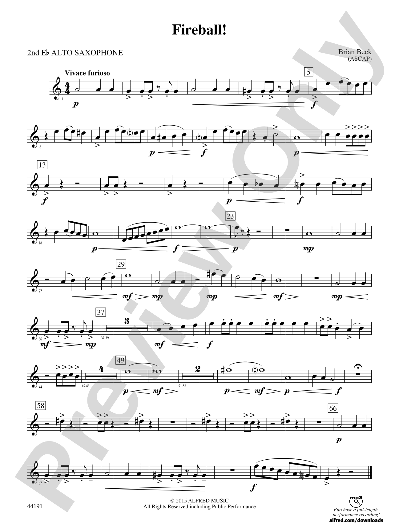 Fireball!: 2nd E-flat Alto Saxophone