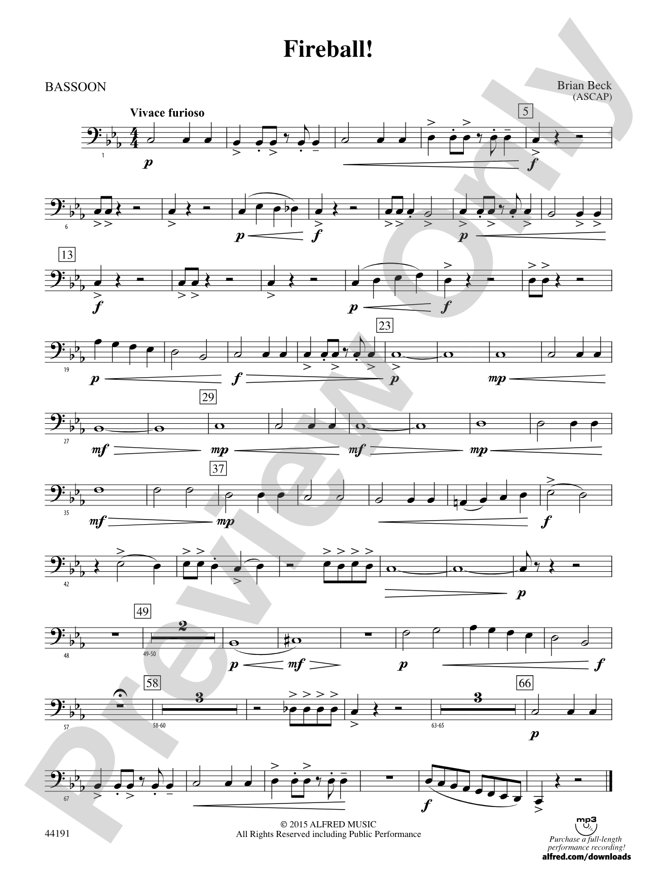 Fireball!: Bassoon