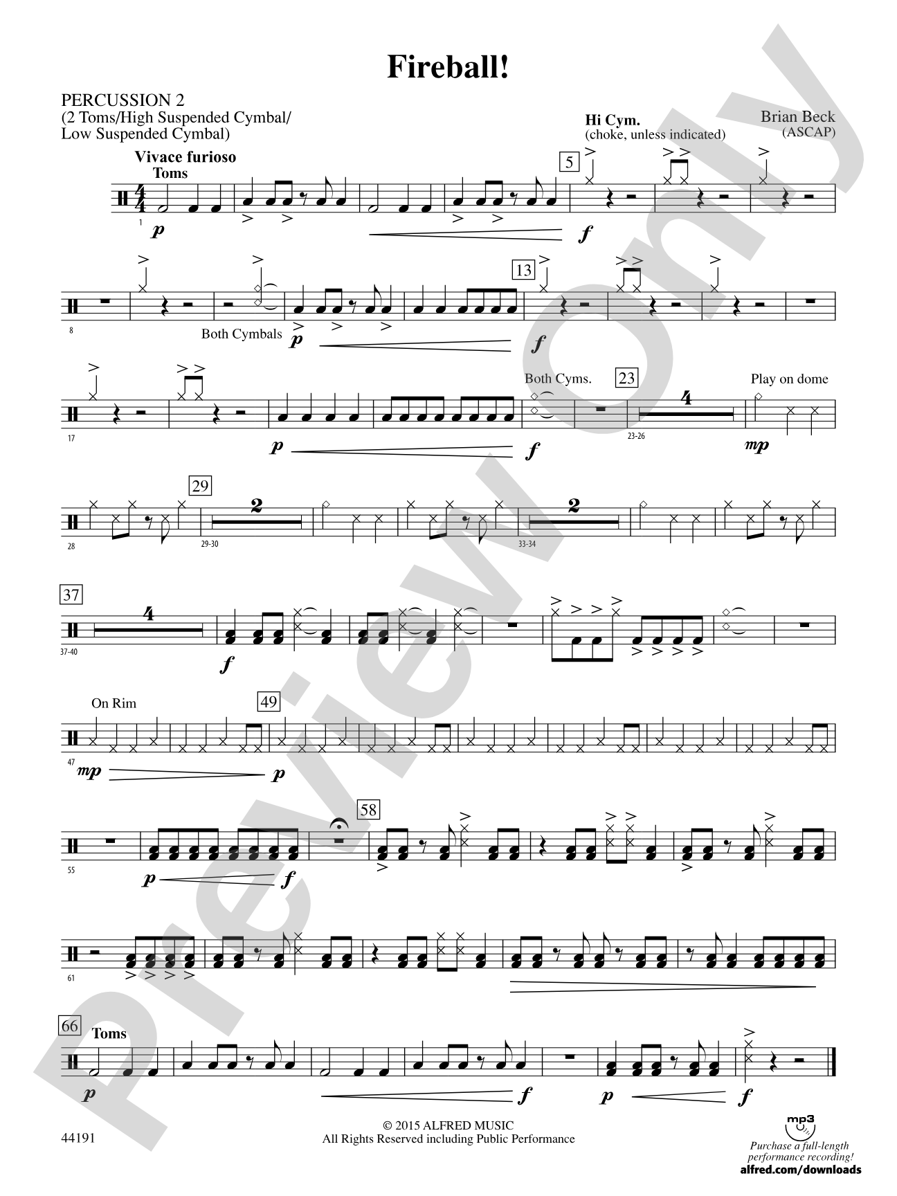 Fireball!: 2nd Percussion