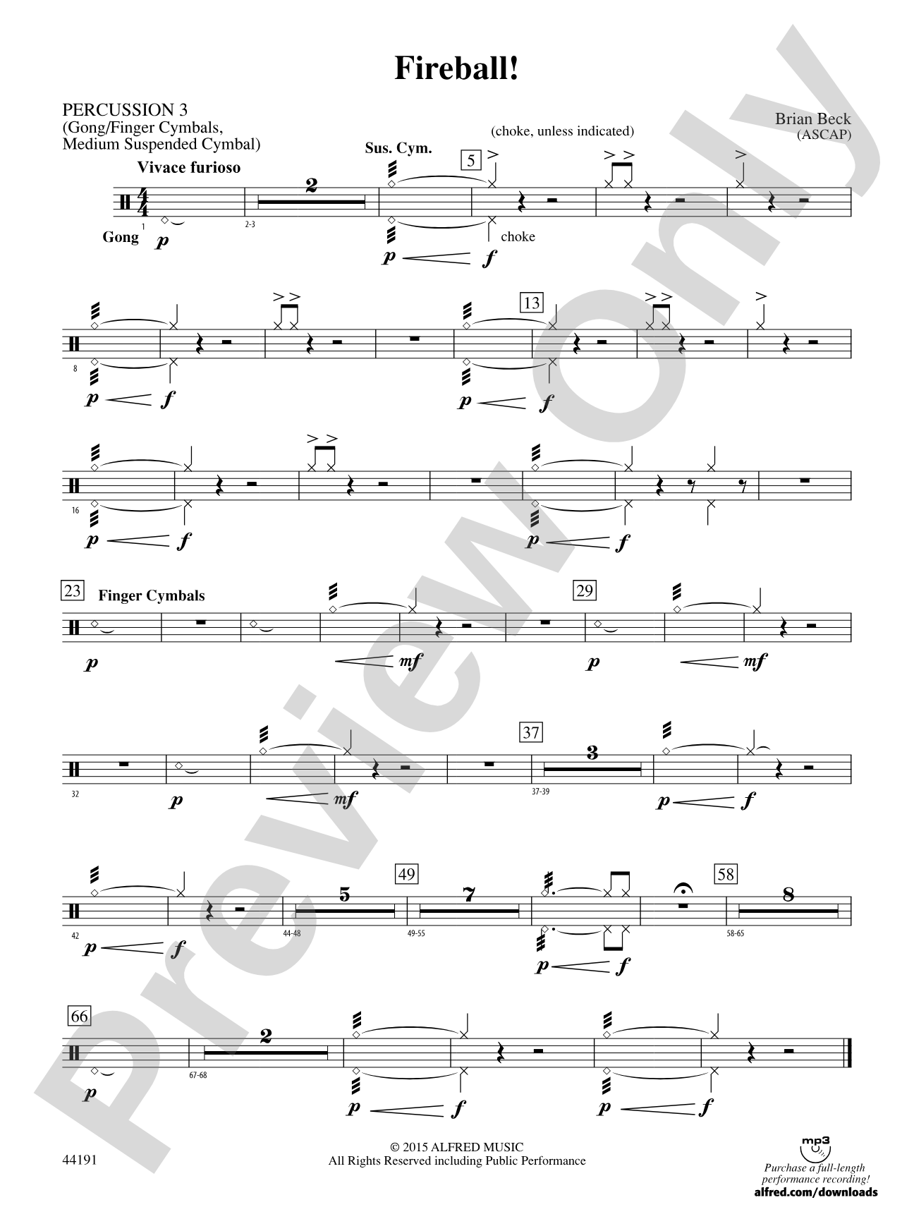 Fireball!: 3rd Percussion