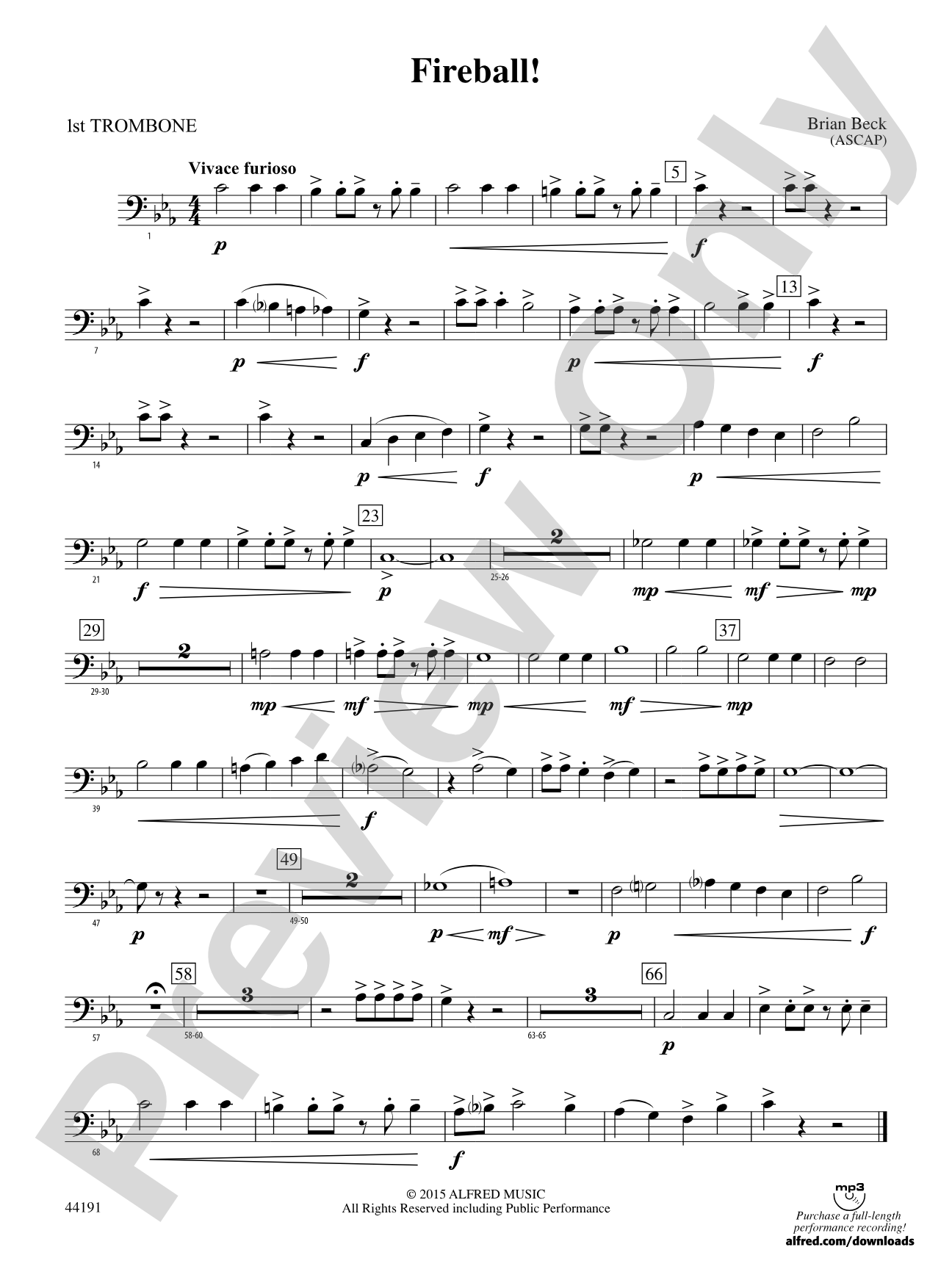 Fireball!: 1st Trombone