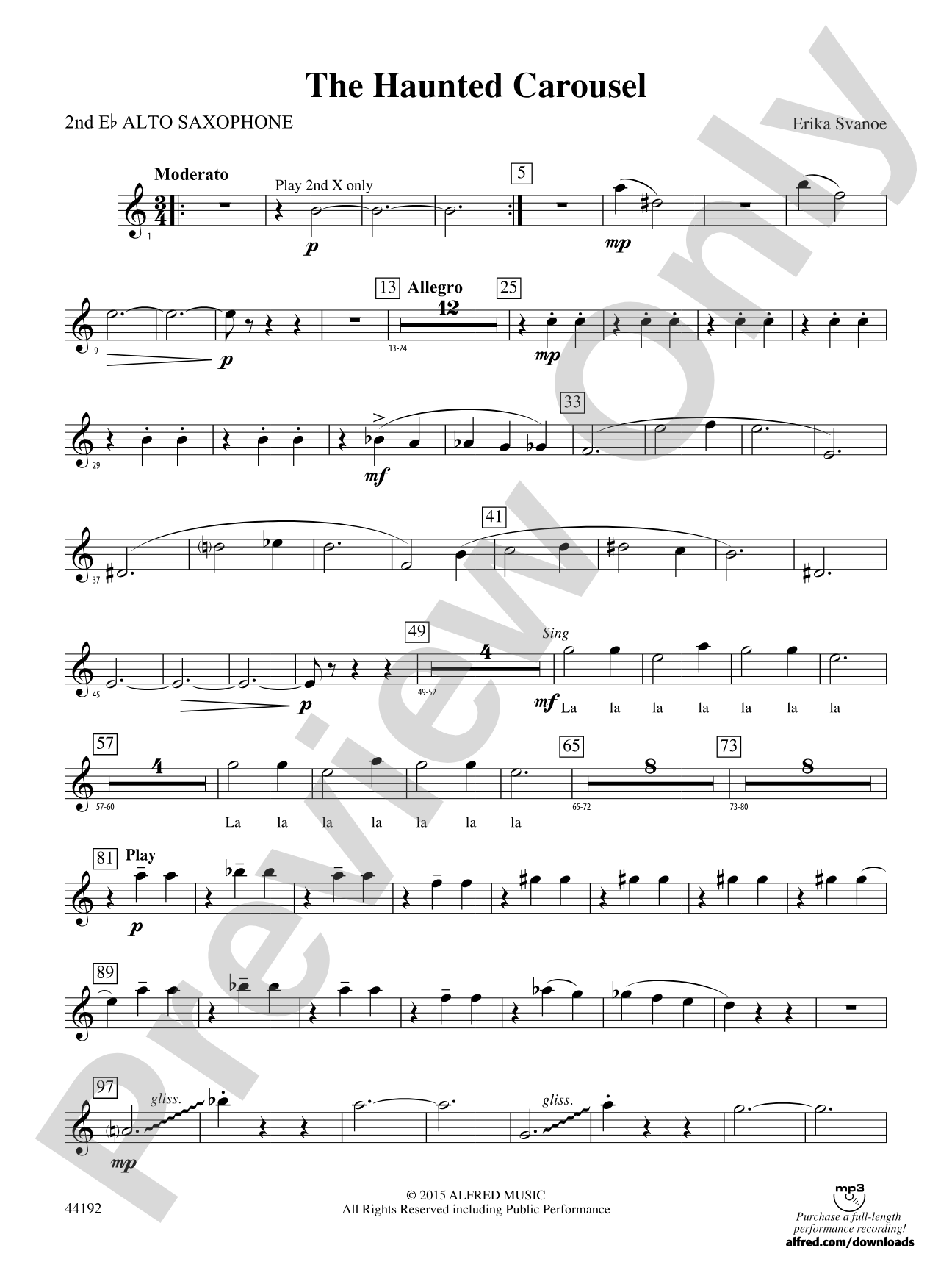 The Haunted Carousel: 2nd E-flat Alto Saxophone