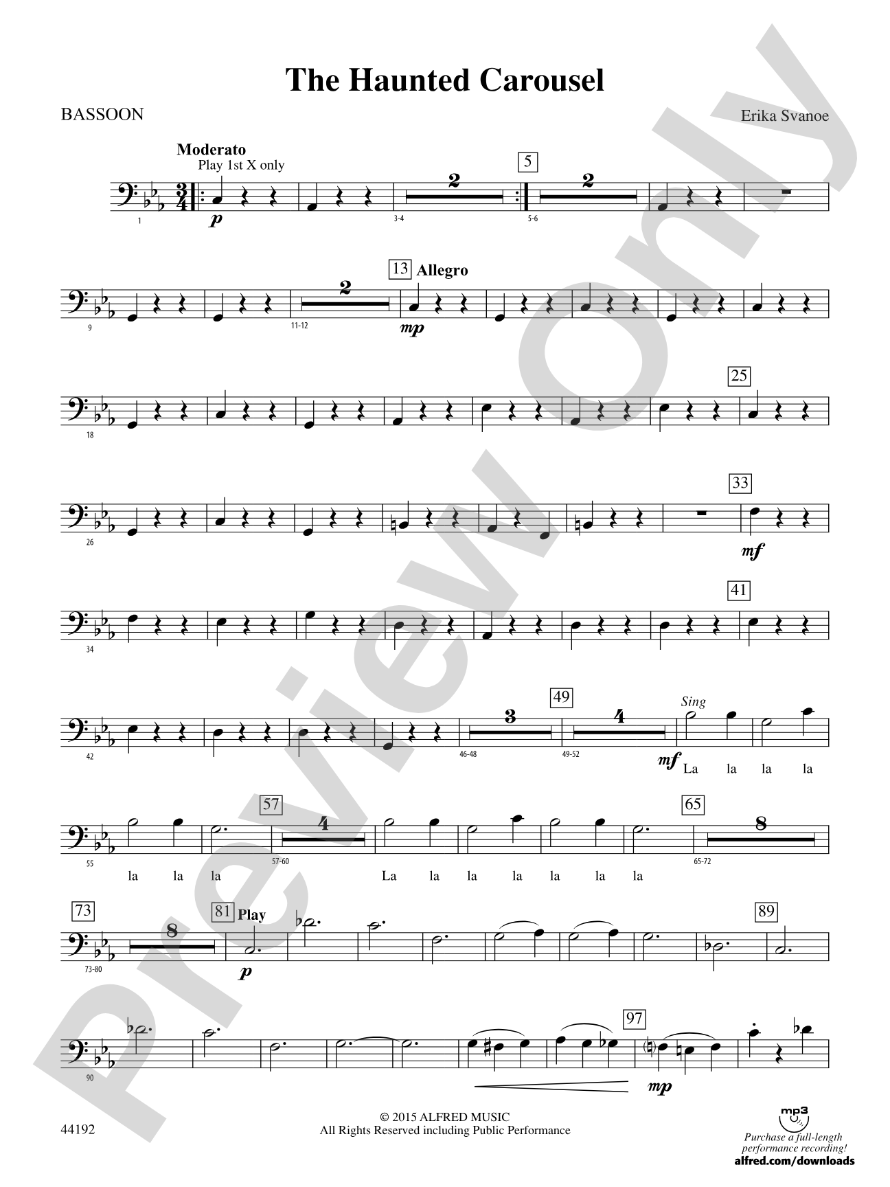 The Haunted Carousel: Bassoon