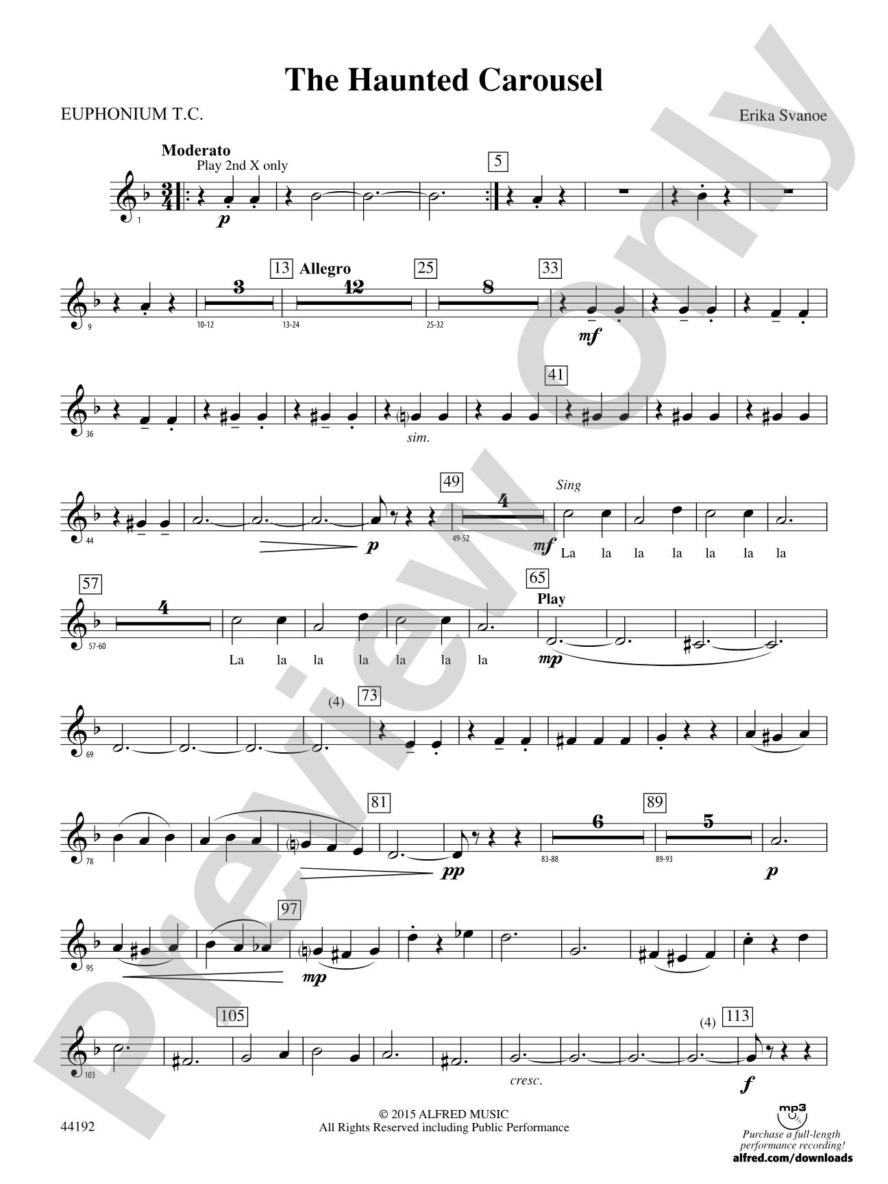 The Haunted Carousel: Baritone T.C.