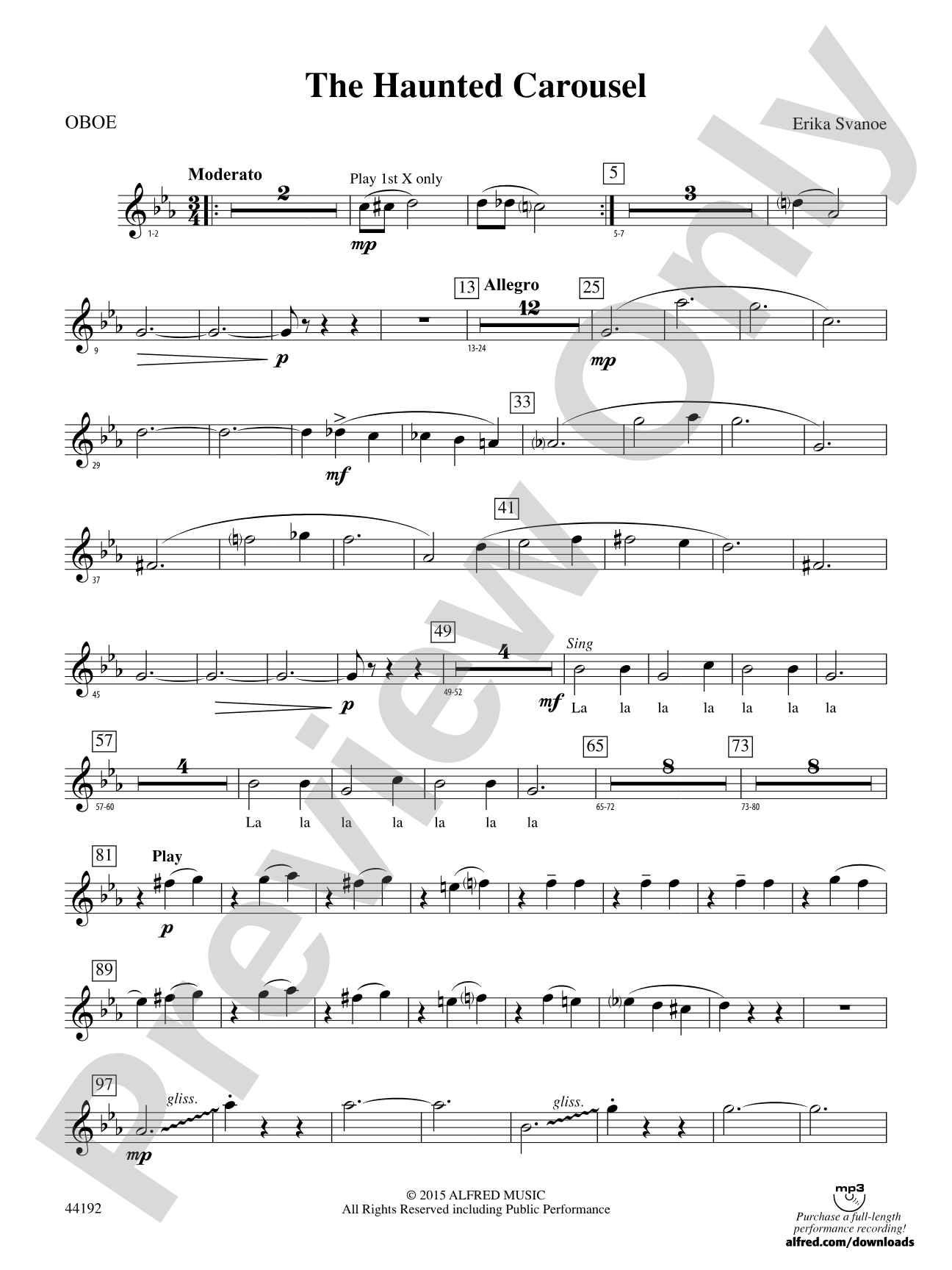 The Haunted Carousel: Oboe