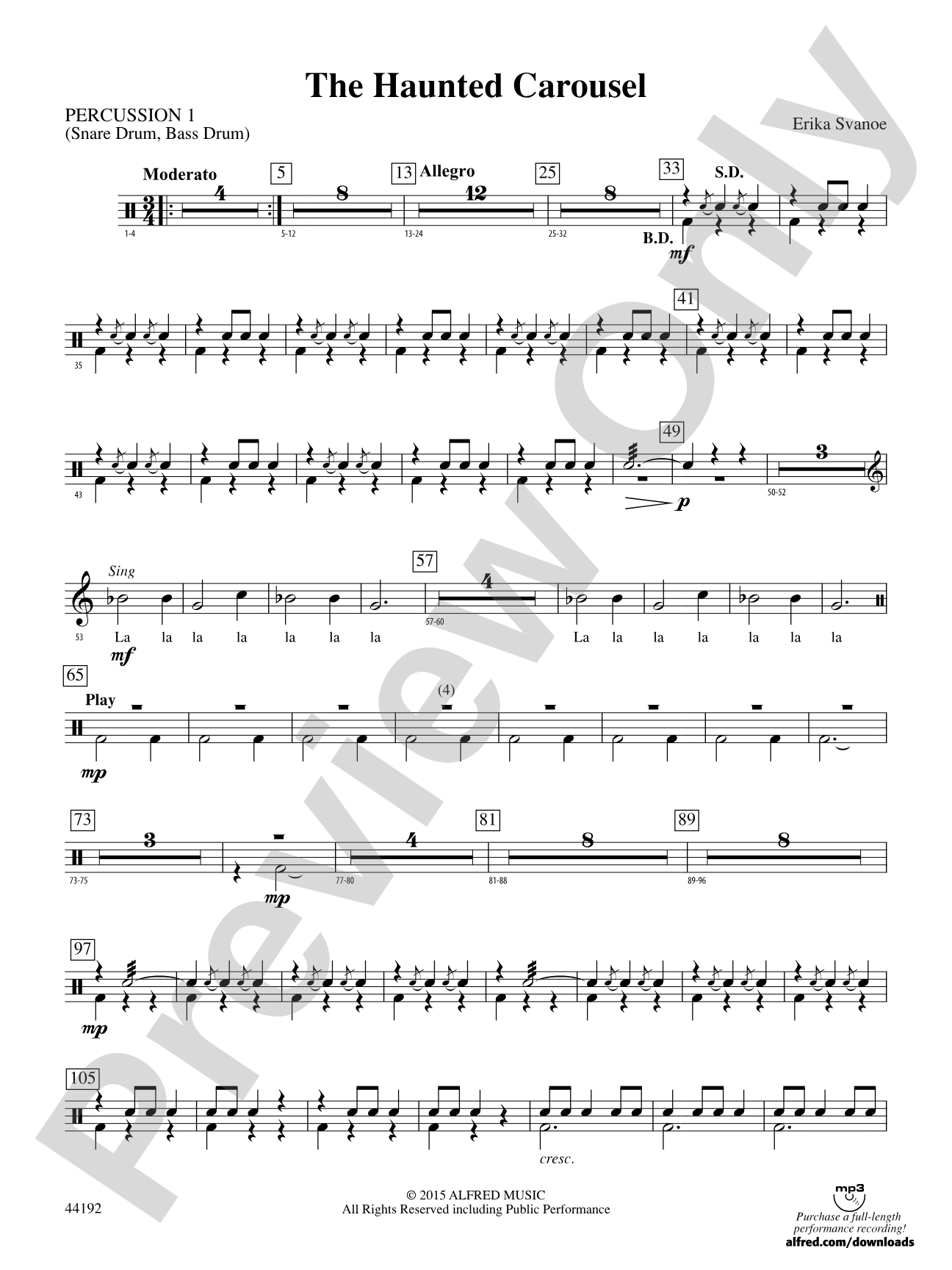 The Haunted Carousel: 1st Percussion