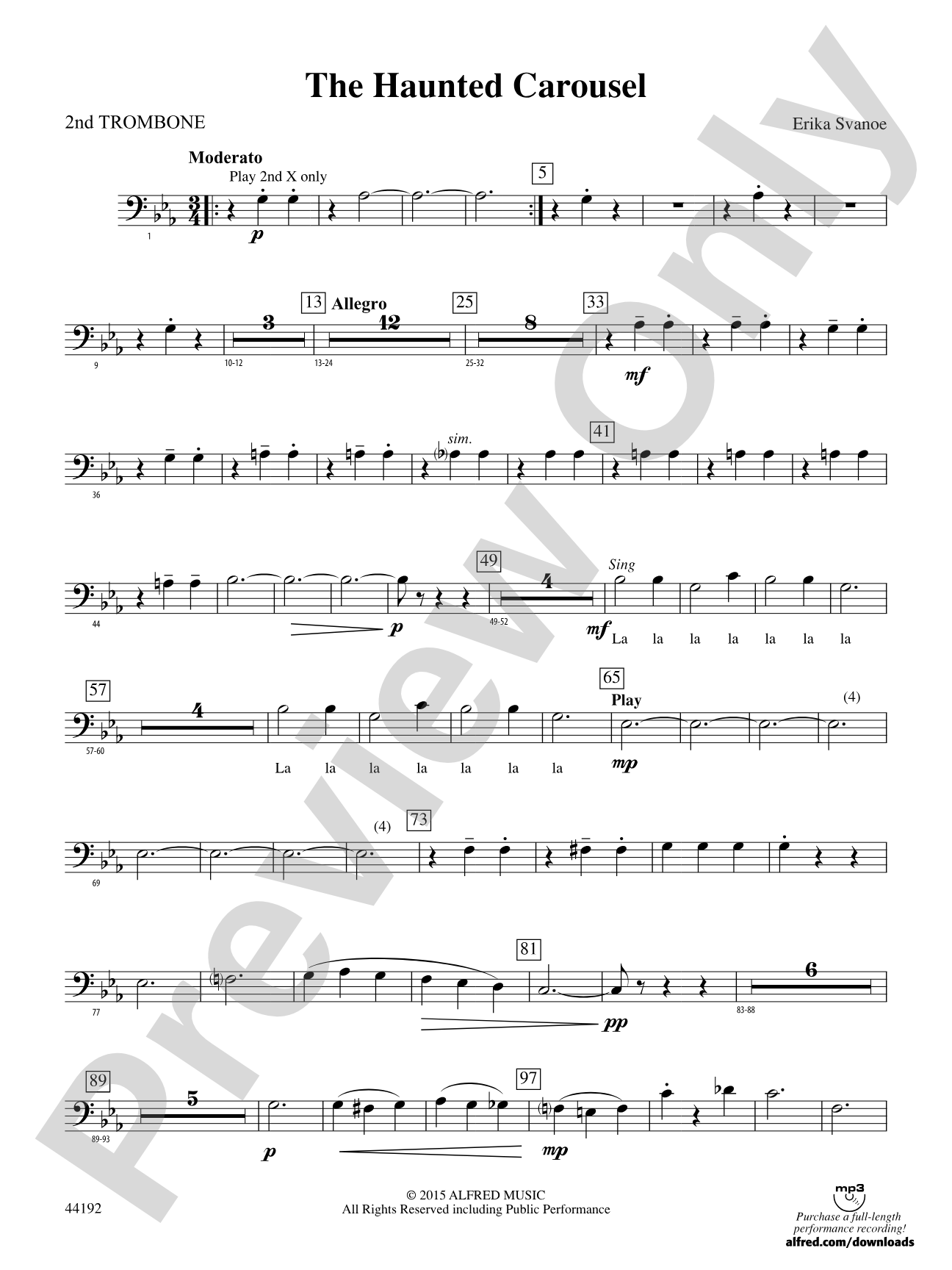 The Haunted Carousel: 2nd Trombone