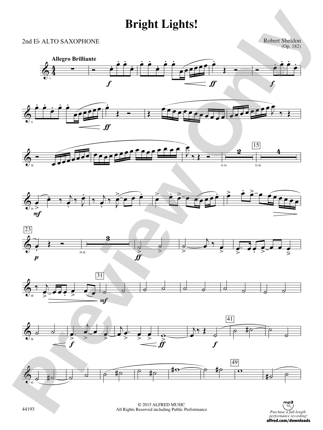 Bright Lights!: 2nd E-flat Alto Saxophone