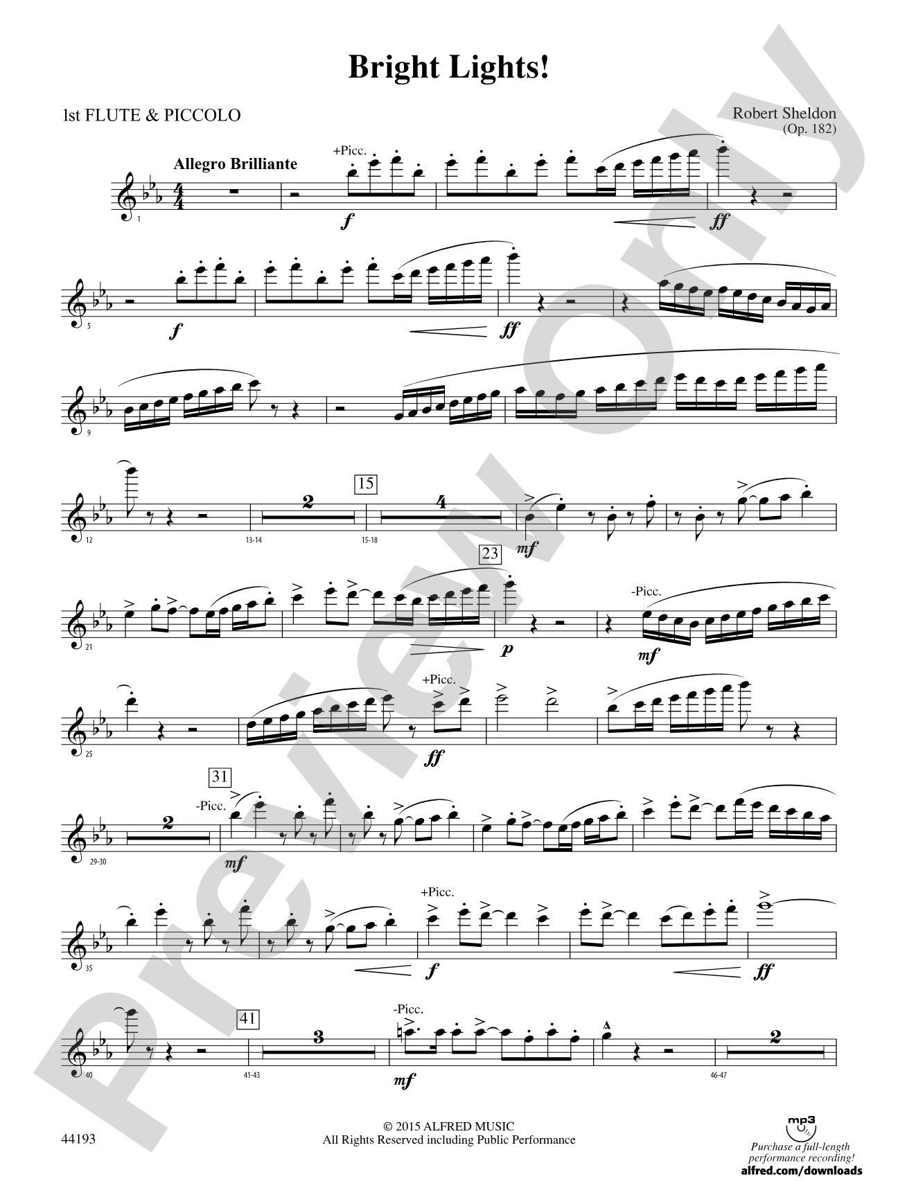 Bright Lights!: Flute