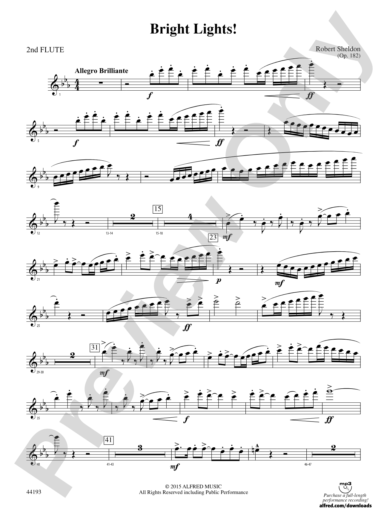 Bright Lights!: 2nd Flute