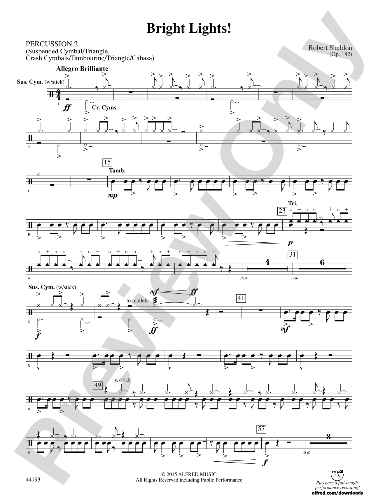 Bright Lights!: 2nd Percussion