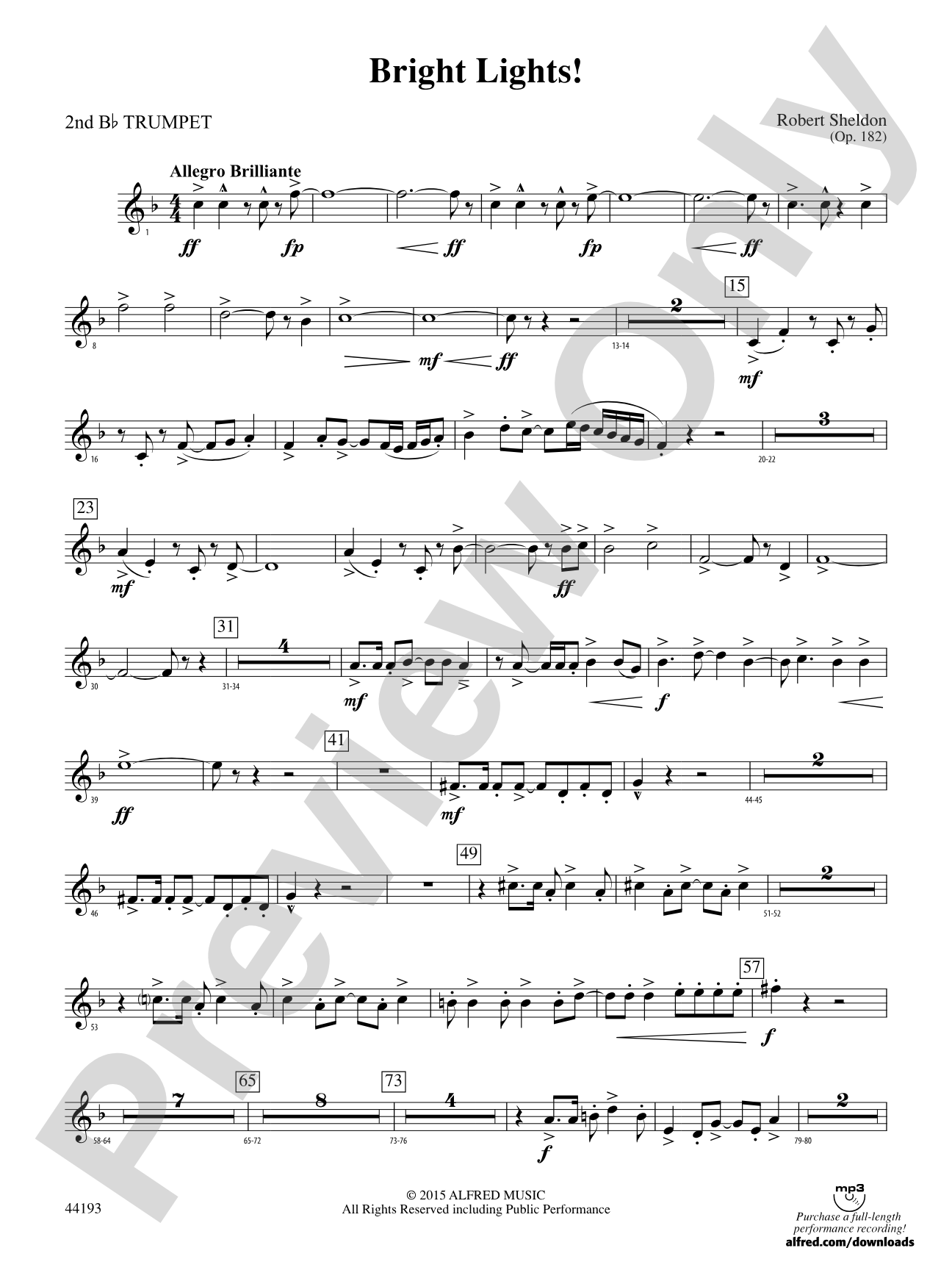 Bright Lights!: 2nd B-flat Trumpet