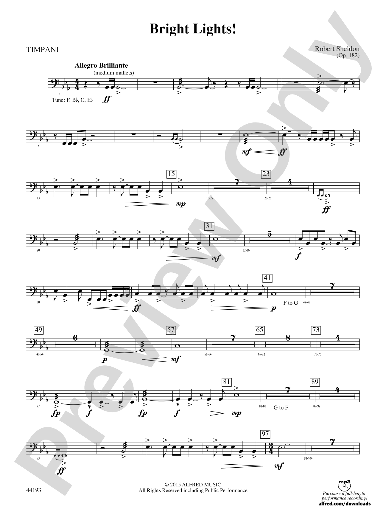 Bright Lights!: Timpani