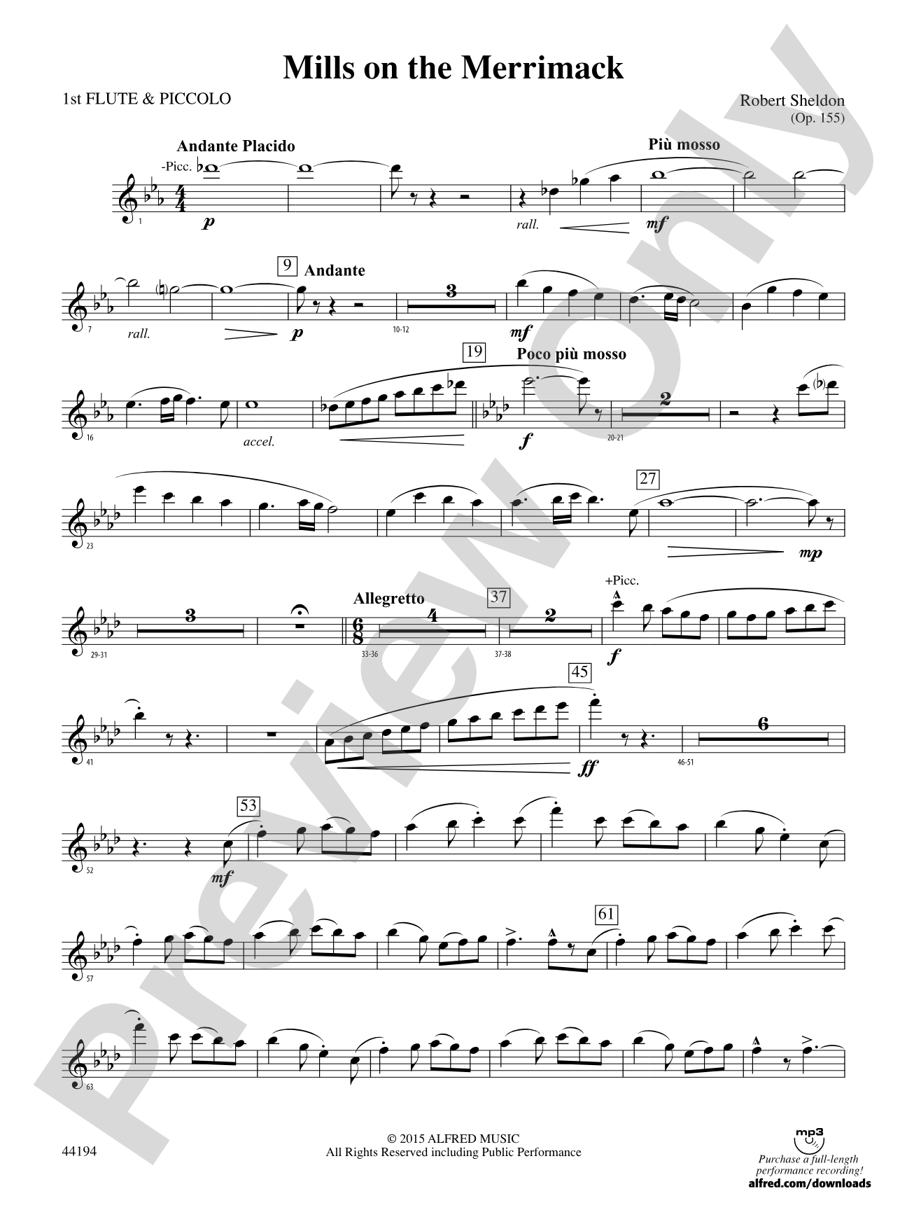 Mills on the Merrimack: Flute