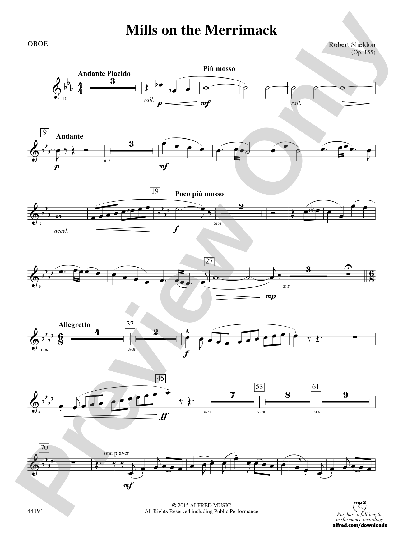 Mills on the Merrimack: Oboe