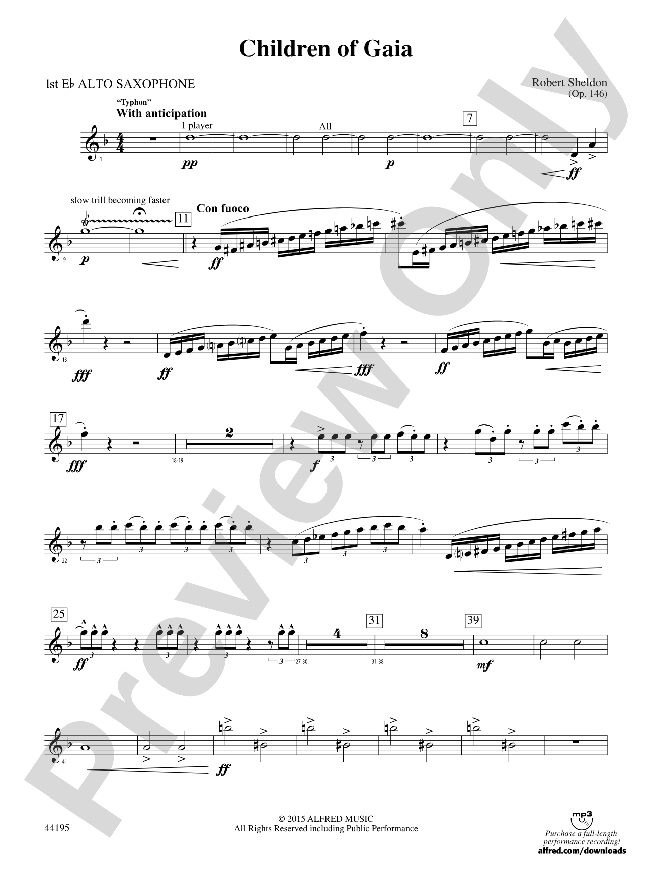 Children of Gaia: E-flat Alto Saxophone