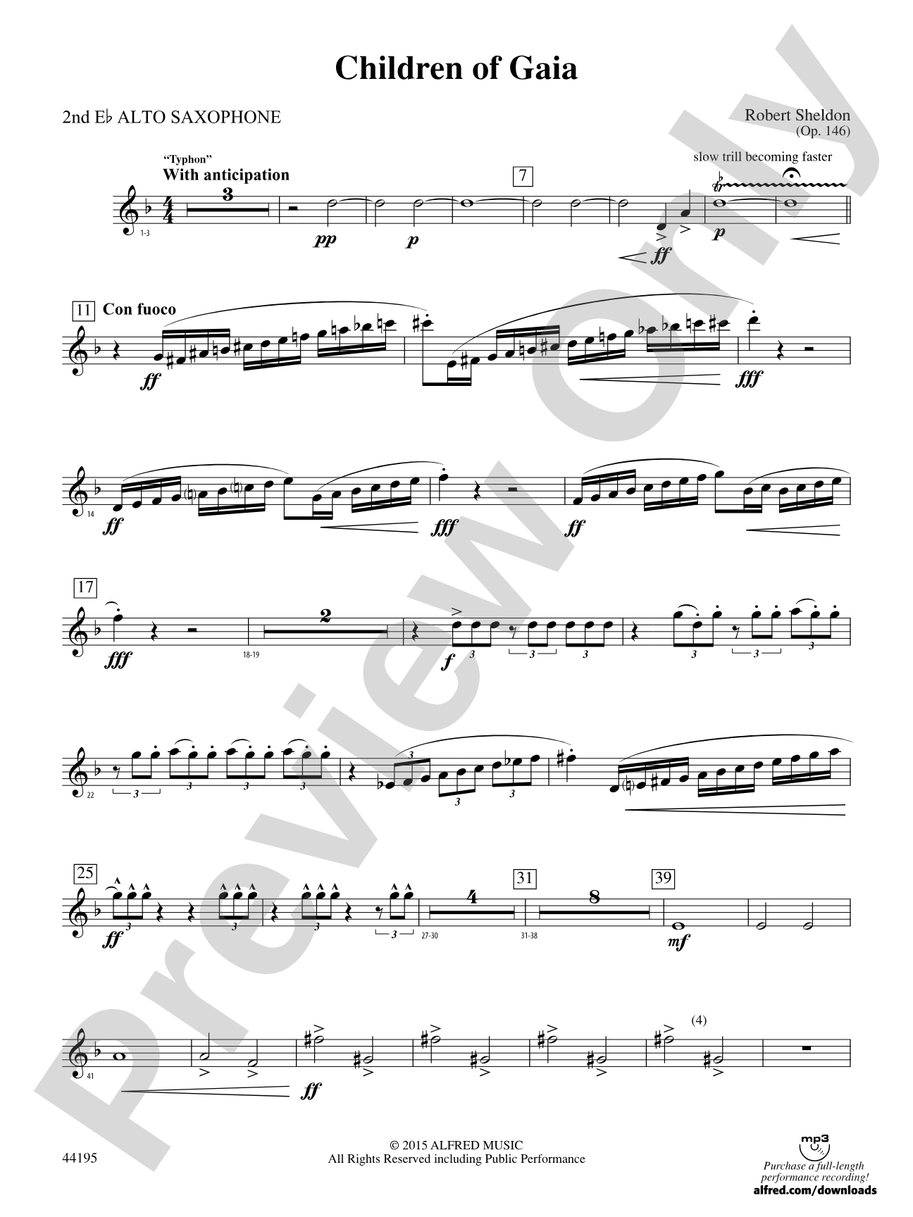 Children of Gaia: 2nd E-flat Alto Saxophone