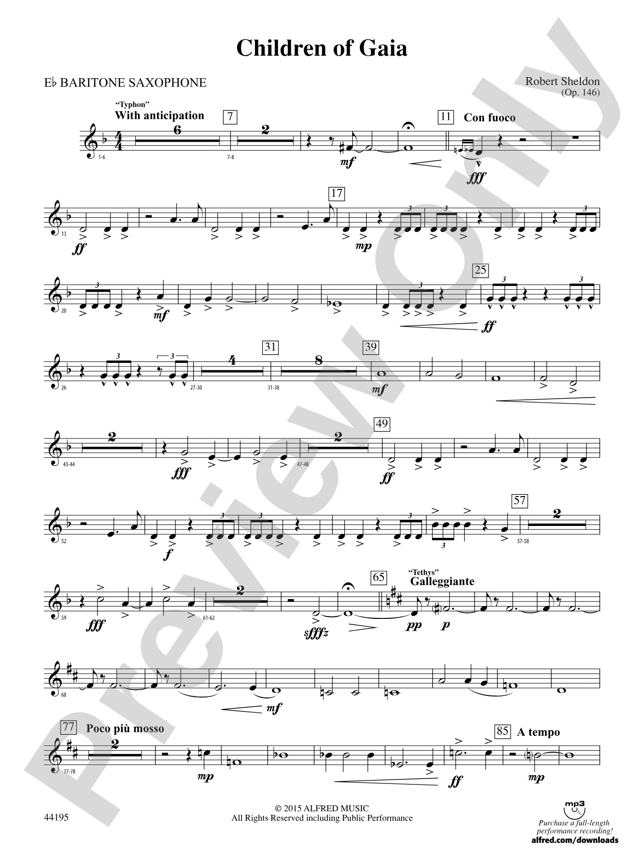 Children of Gaia: E-flat Baritone Saxophone