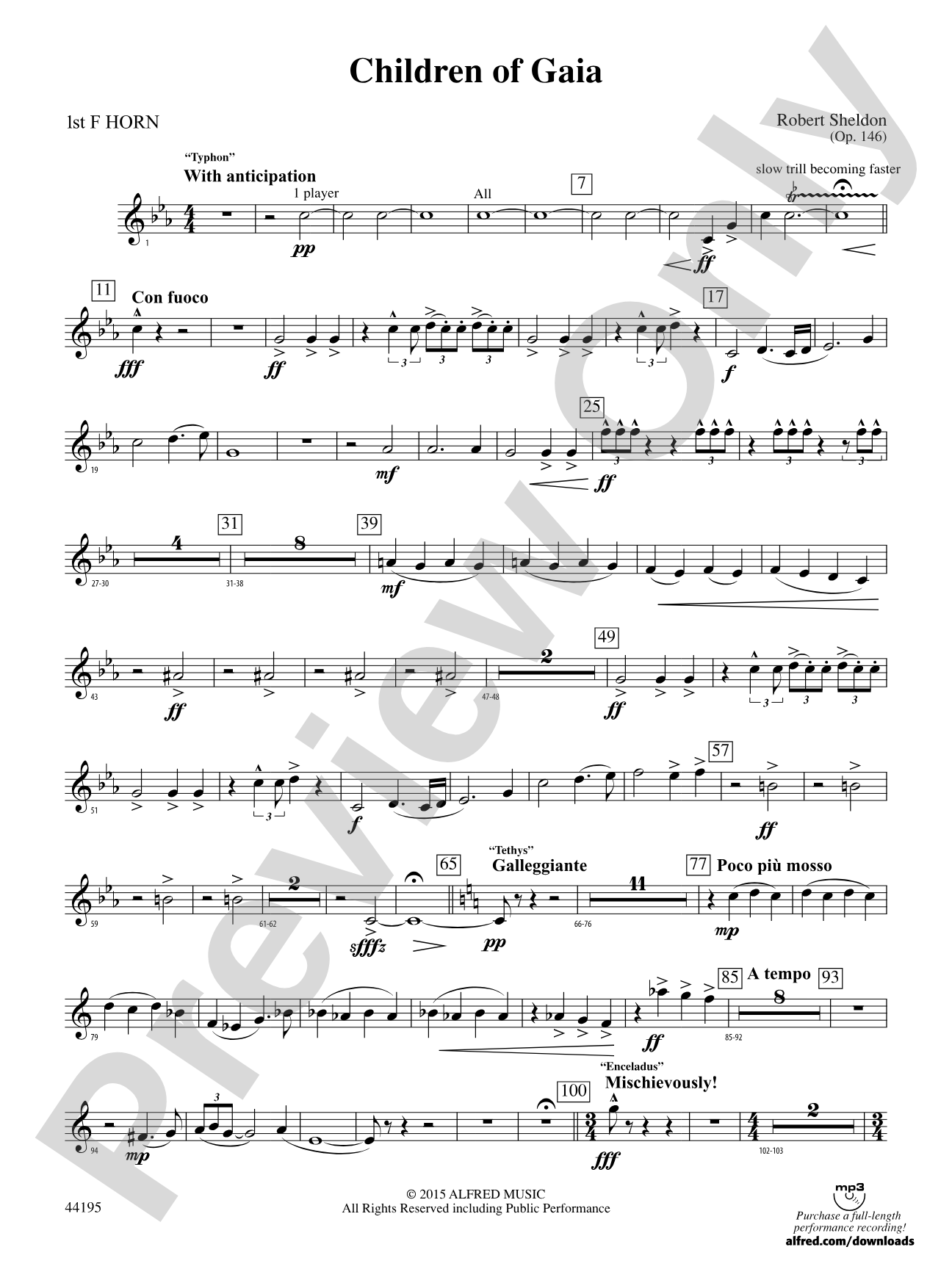 Children of Gaia: 1st F Horn