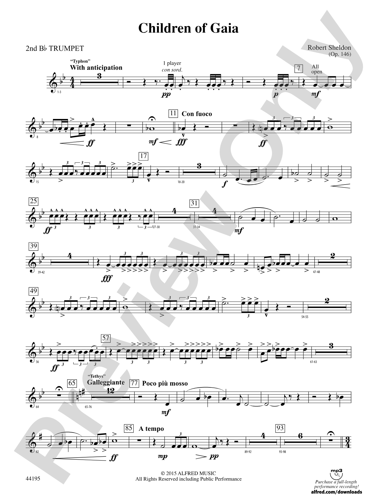 Children of Gaia: 2nd B-flat Trumpet