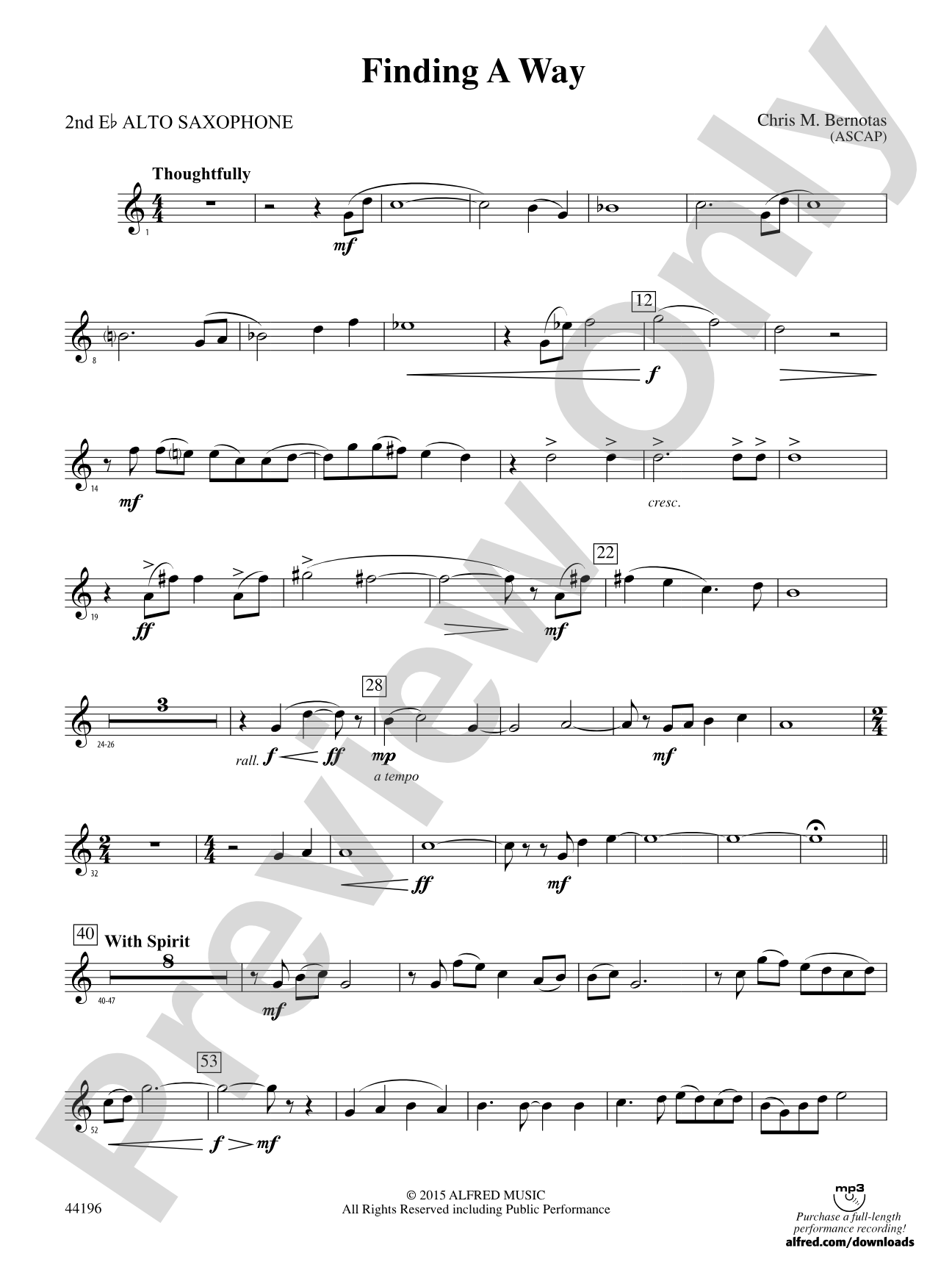 Finding a Way: 2nd E-flat Alto Saxophone