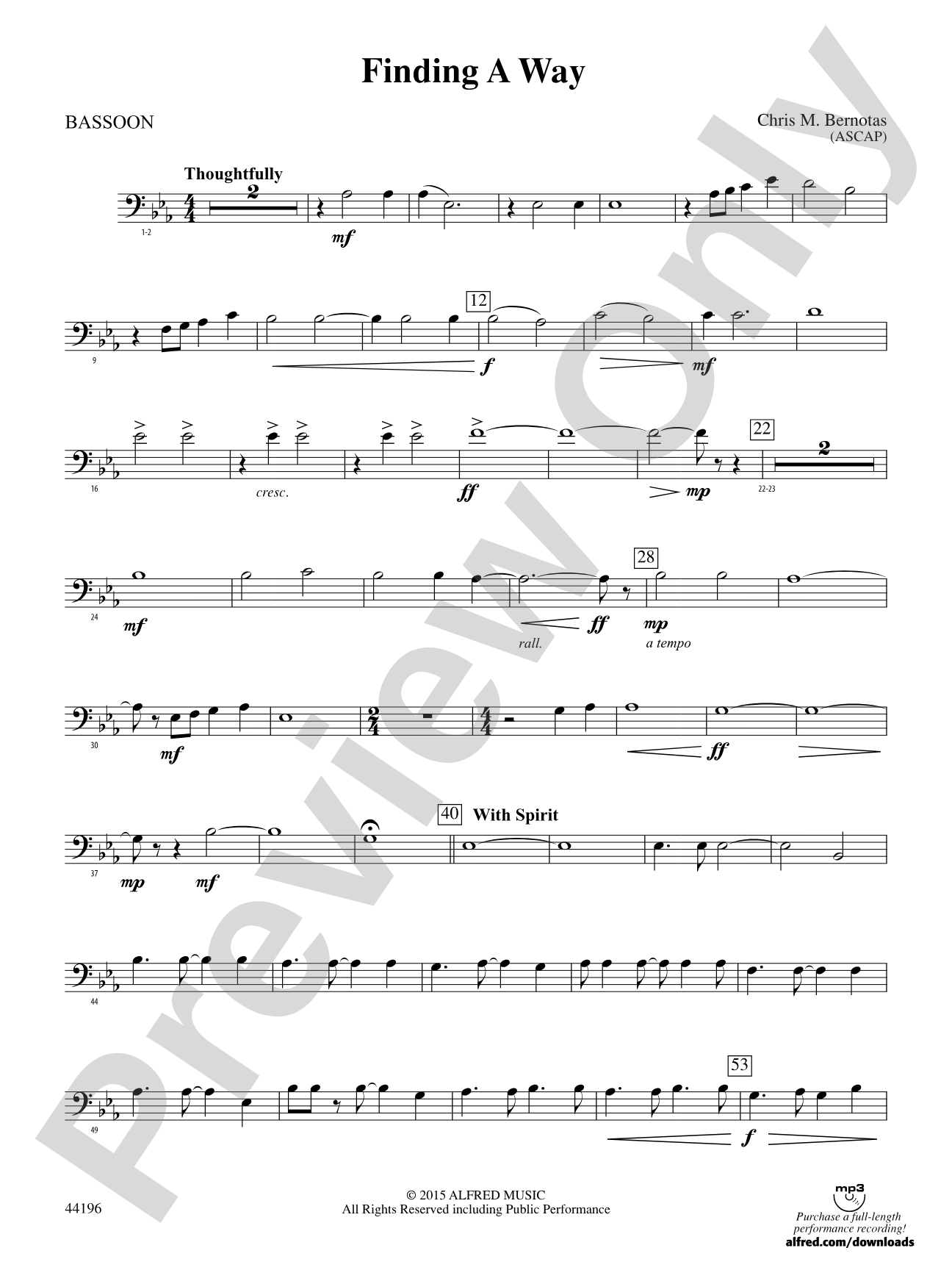 Finding a Way: Bassoon