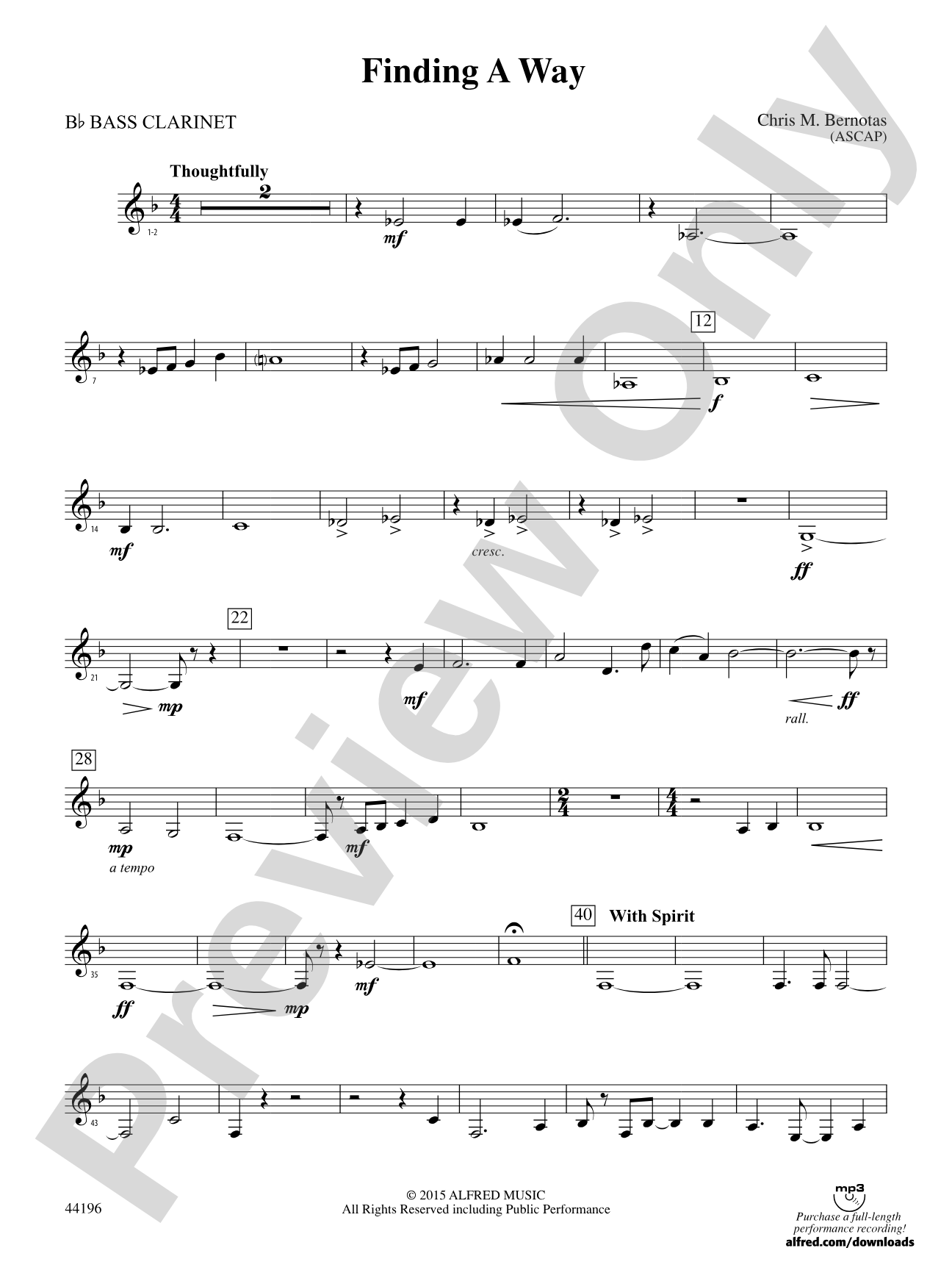 Finding a Way: B-flat Bass Clarinet