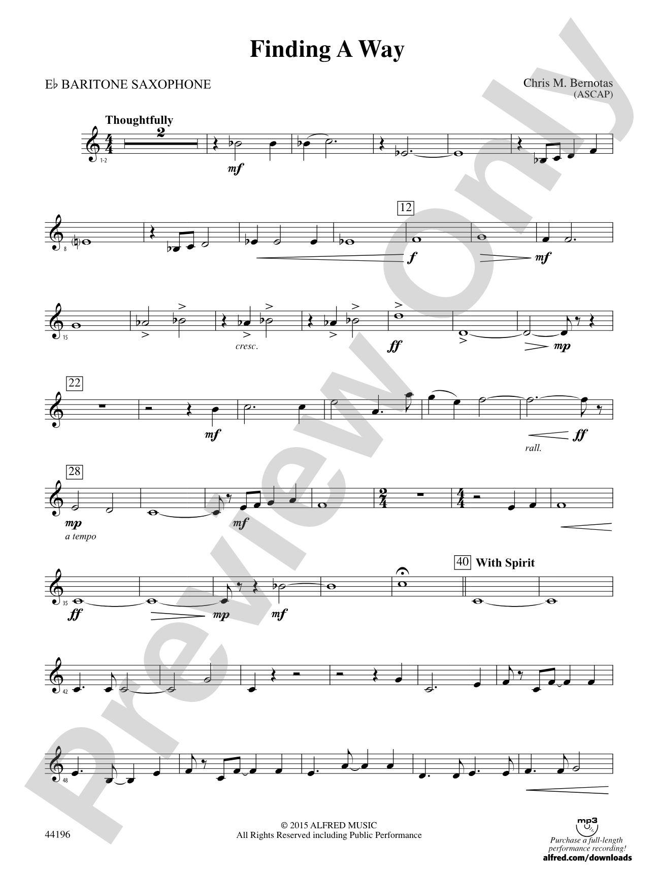 Finding a Way: E-flat Baritone Saxophone