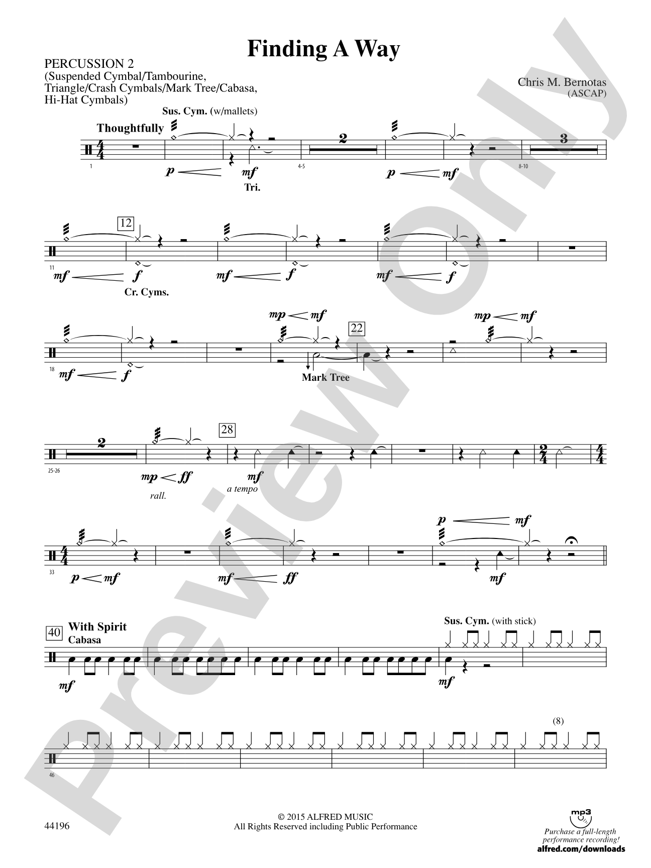 Finding a Way: 2nd Percussion