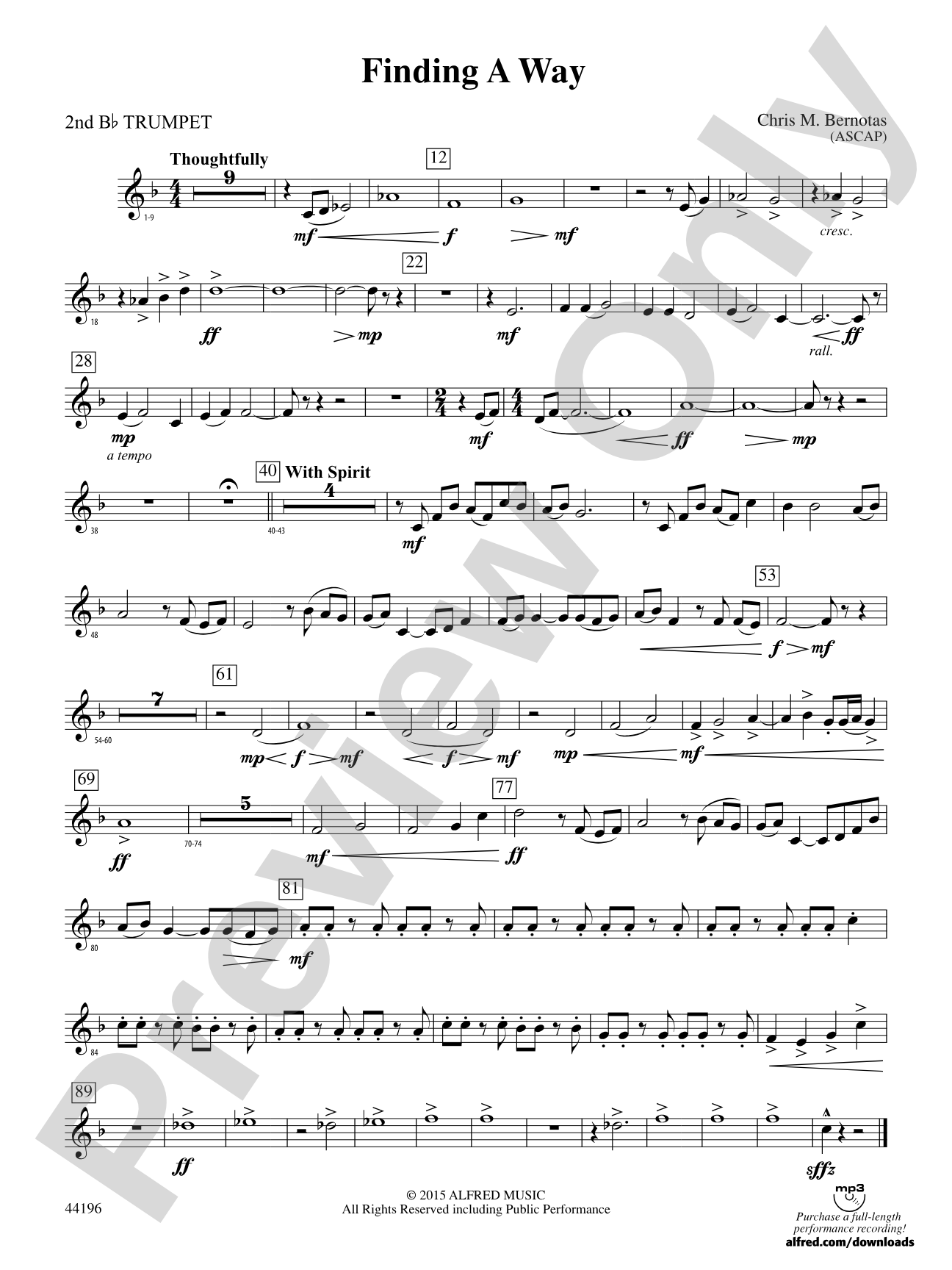 Finding a Way: 2nd B-flat Trumpet