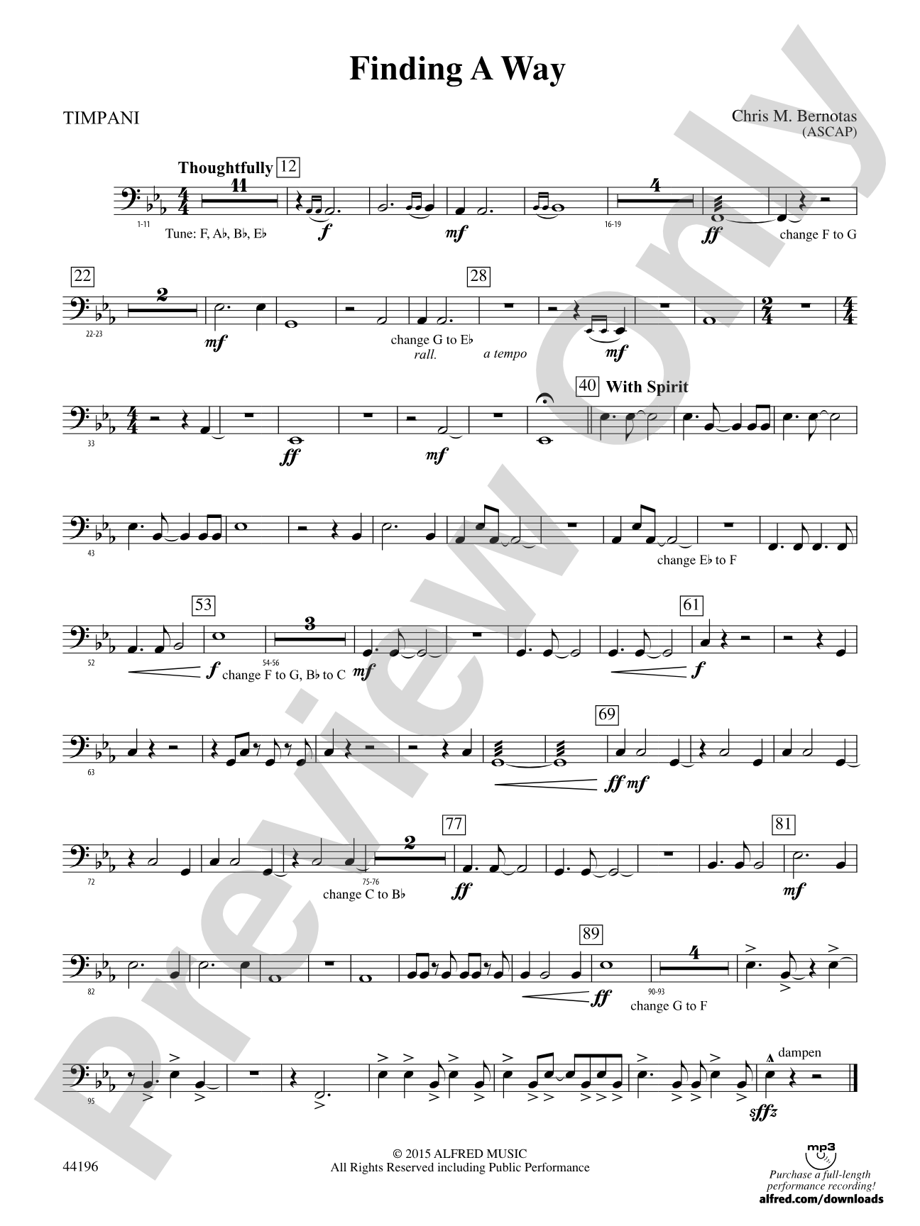 Finding a Way: Timpani