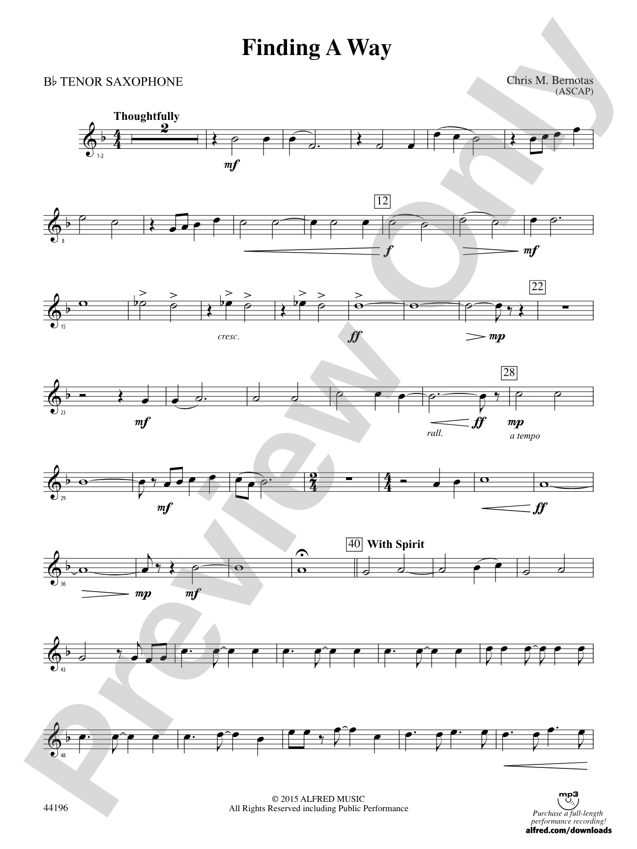 Finding a Way: B-flat Tenor Saxophone